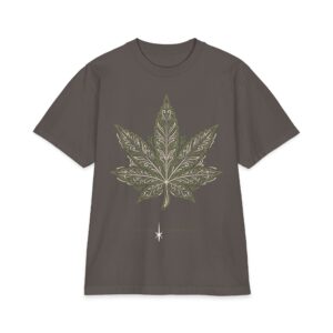 Leaf Mandala T‑Shirt — Ornate Cannabis Leaf Graphic Tee