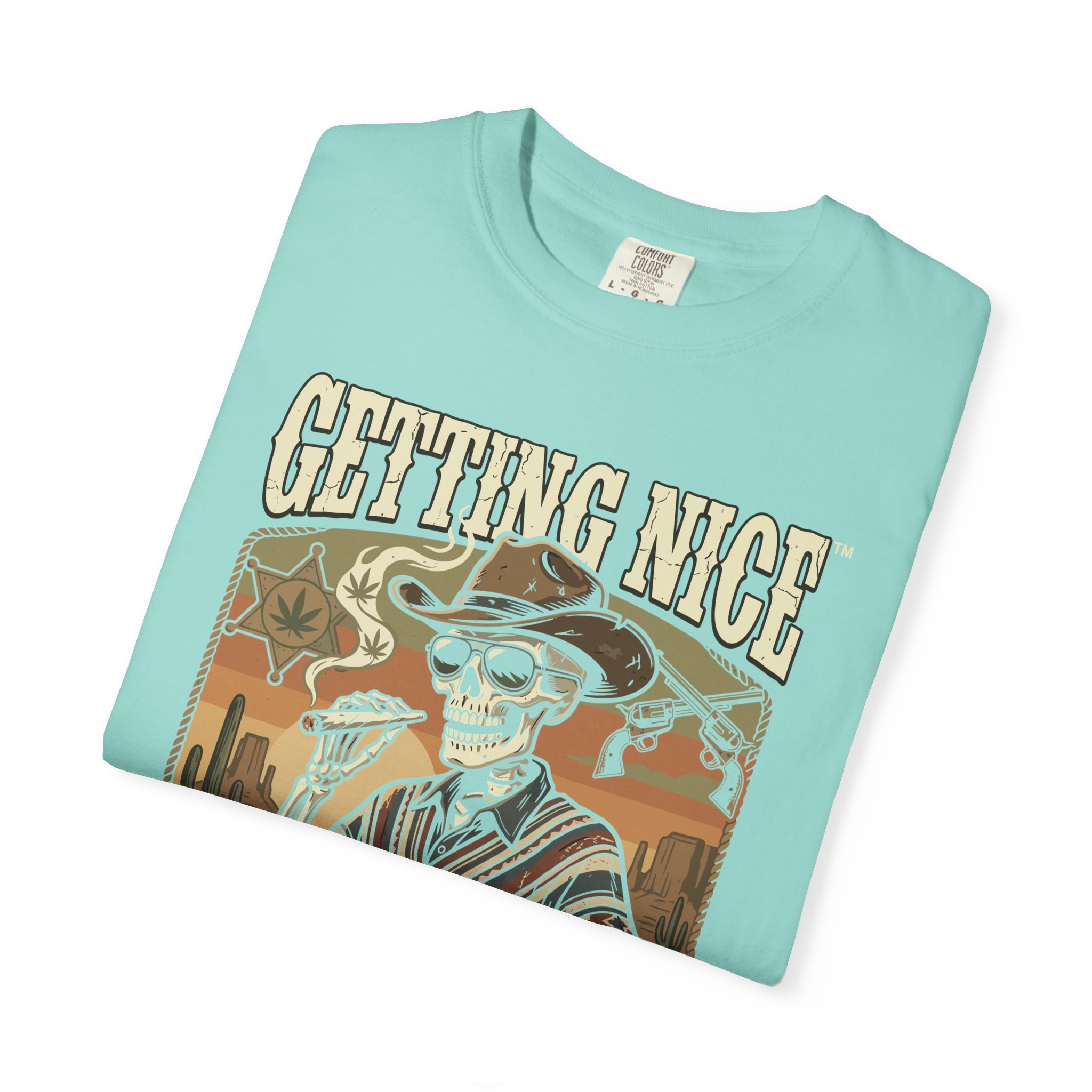 Getting Nice™ Skull T-Shirt — Retro Western Skeleton Graphic Tee - Image 35