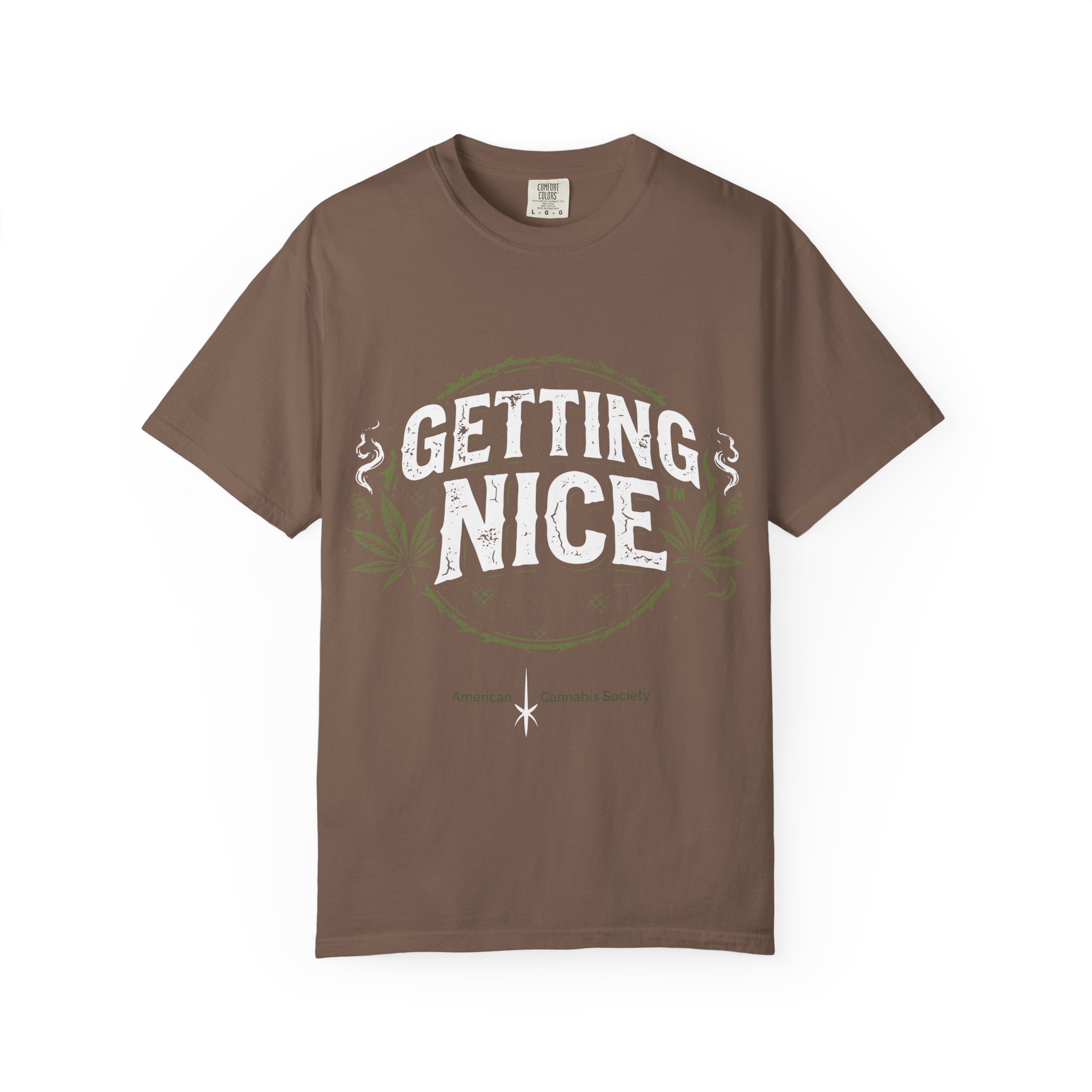 Cannabis Leaf Vintage Logo T-Shirt — American Cannabis Society® Garment-Dyed Tee - Image 21