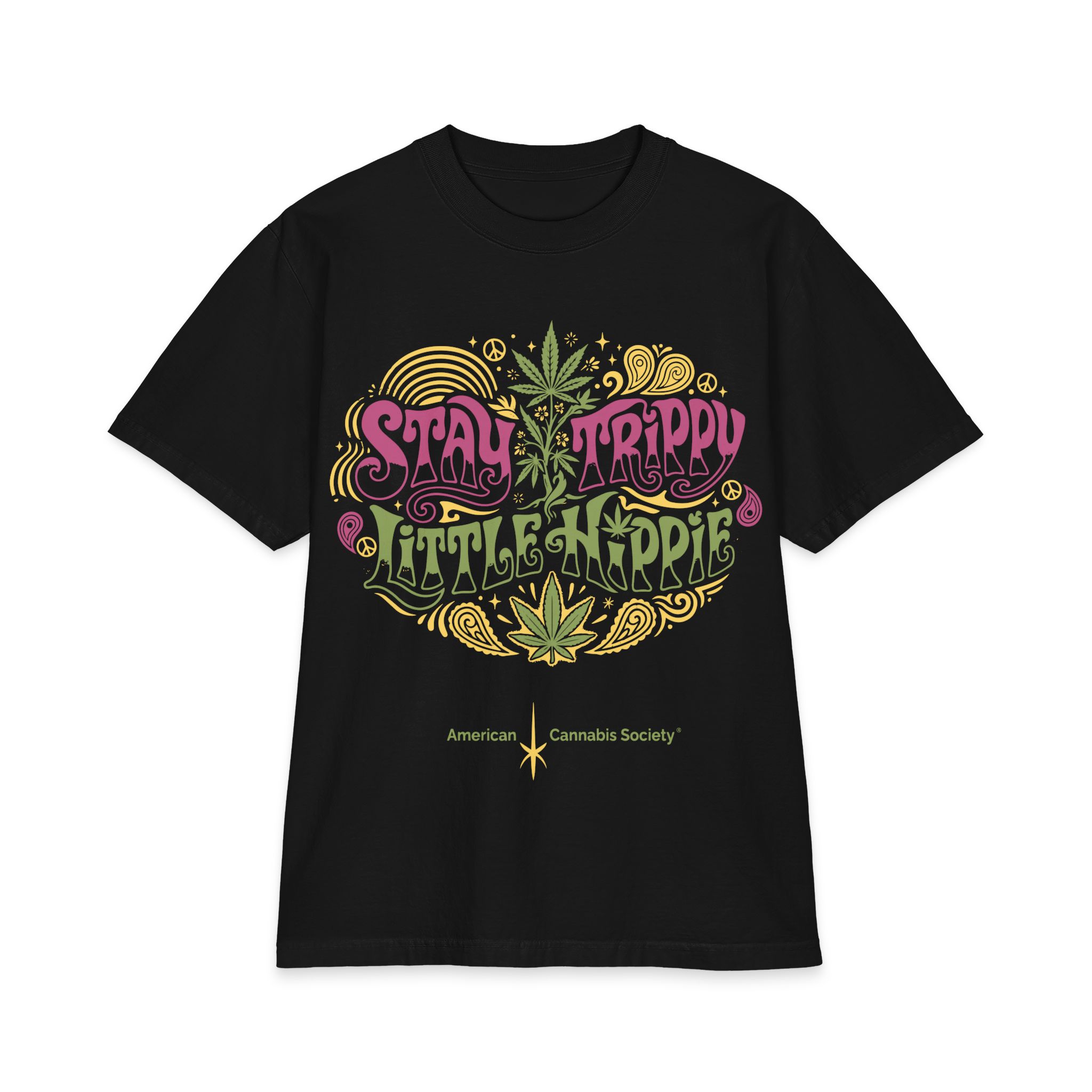 Stay Trippy Little Hippie T-Shirt — Retro Psychedelic Cannabis Tee - Image 2