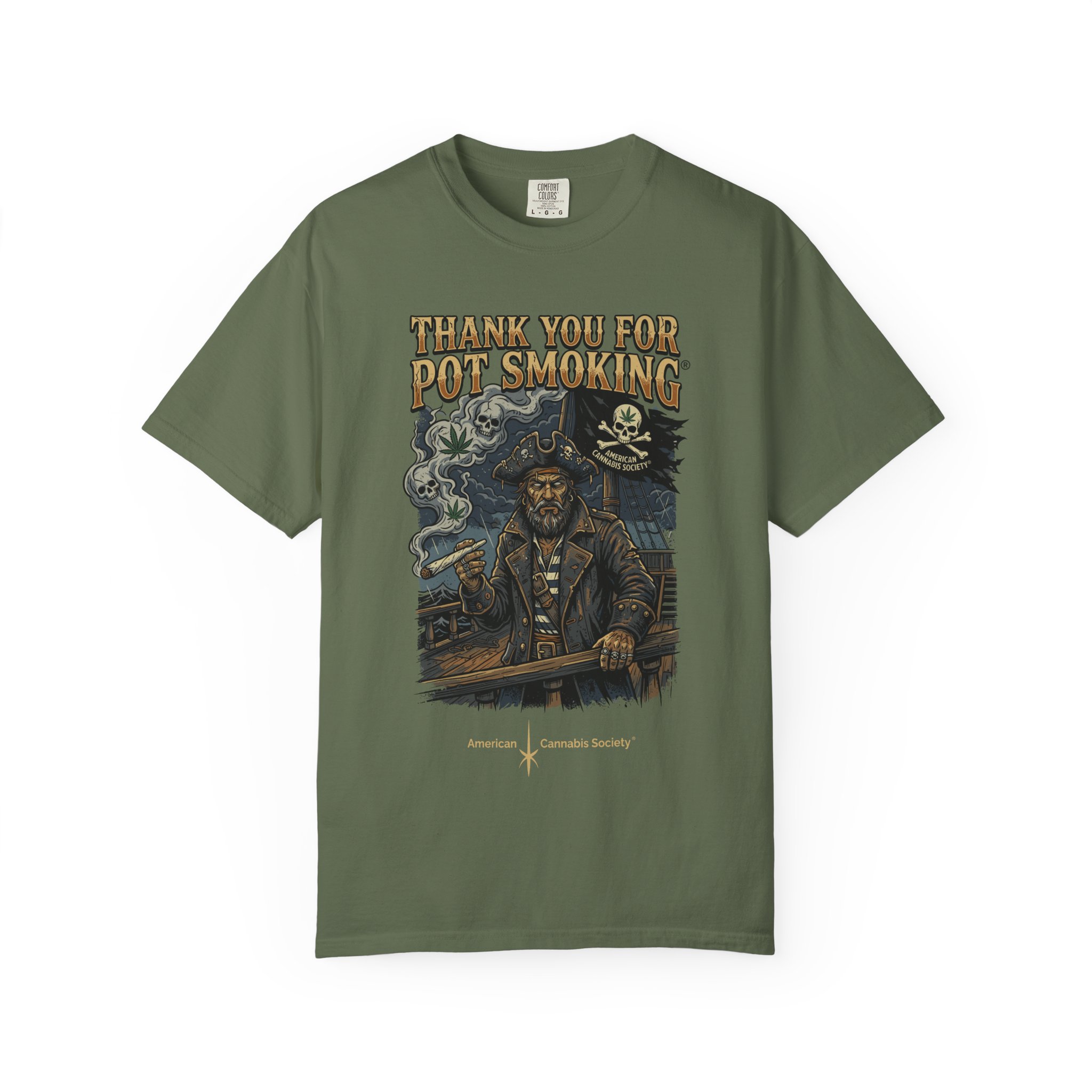 Thank You For Pot Smoking® Vintage Pirate Graphic T-Shirt - Image 21