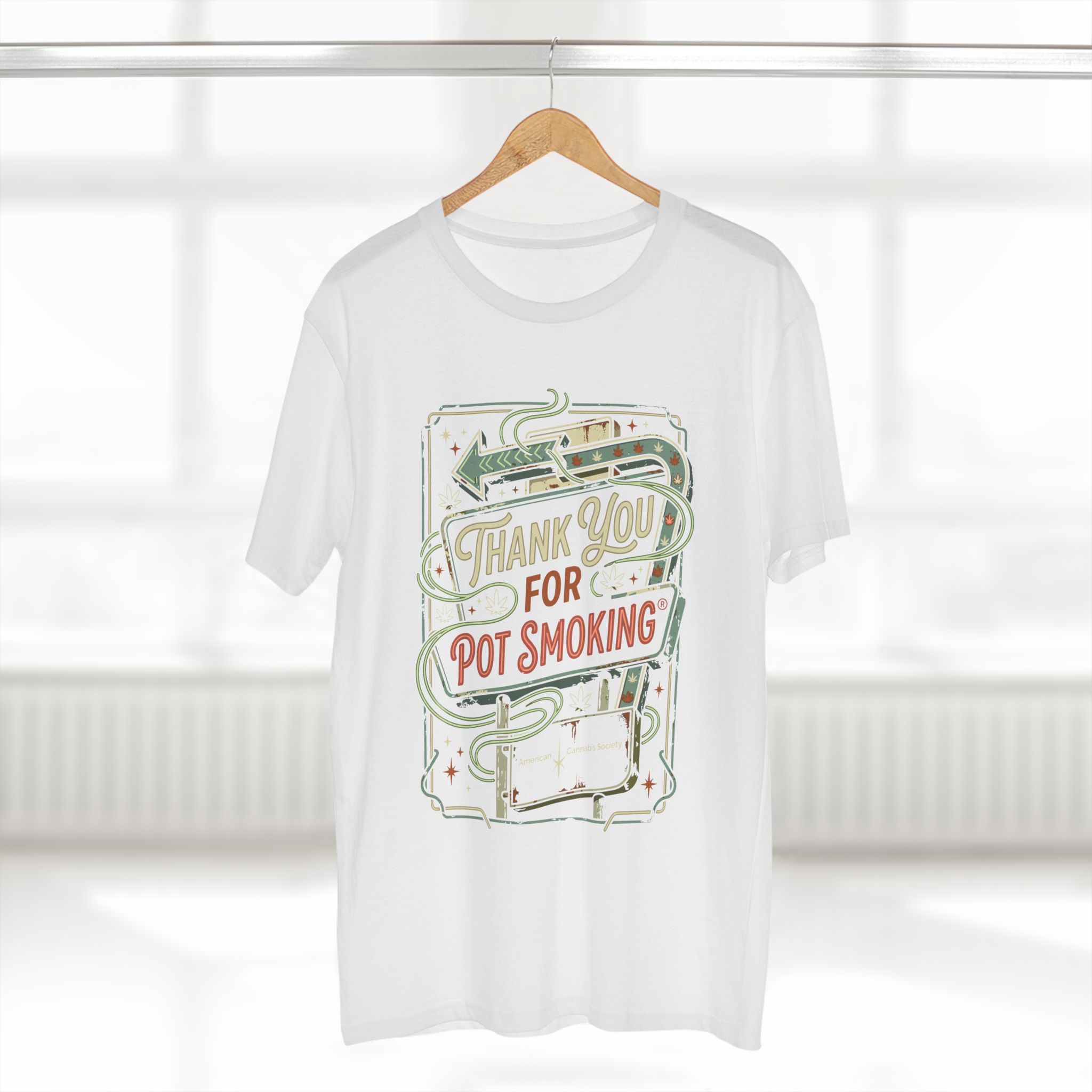 Thank You for Pot Smoking T-Shirt – Retro Cannabis Graphic Tee - Image 8
