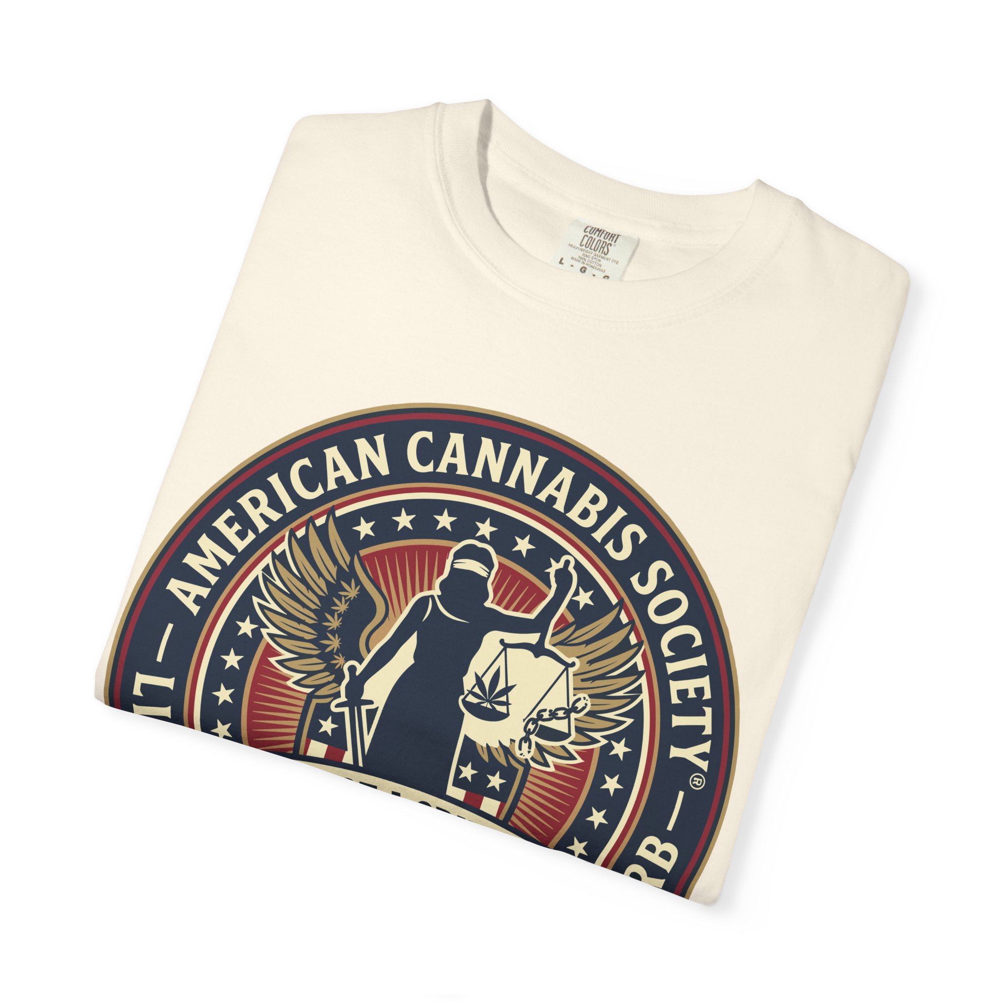 American Cannabis Society® “I Am Not a Criminal™” Liberty T-Shirt — Cannabis Crest Graphic Tee - Image 19