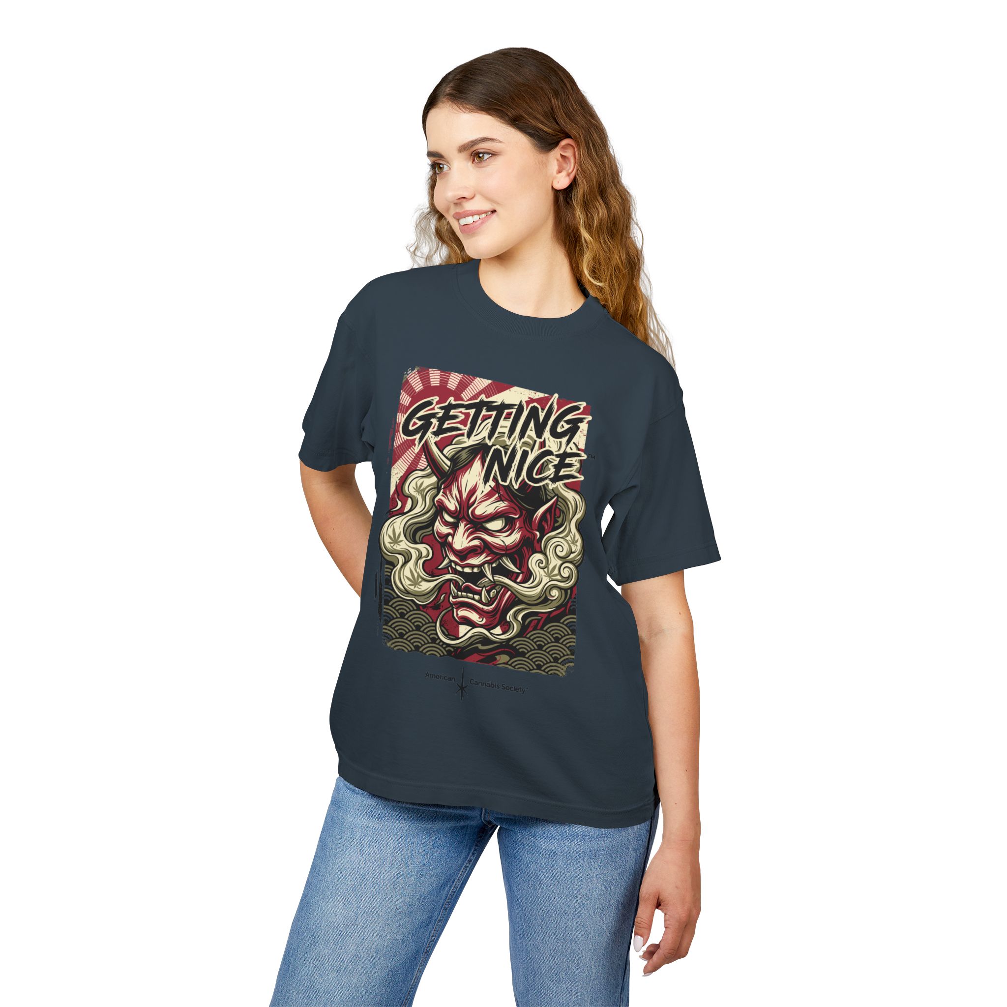 Getting Nice Oni Graphic Tee — Japanese Demon Mask Streetwear Shirt - Image 35