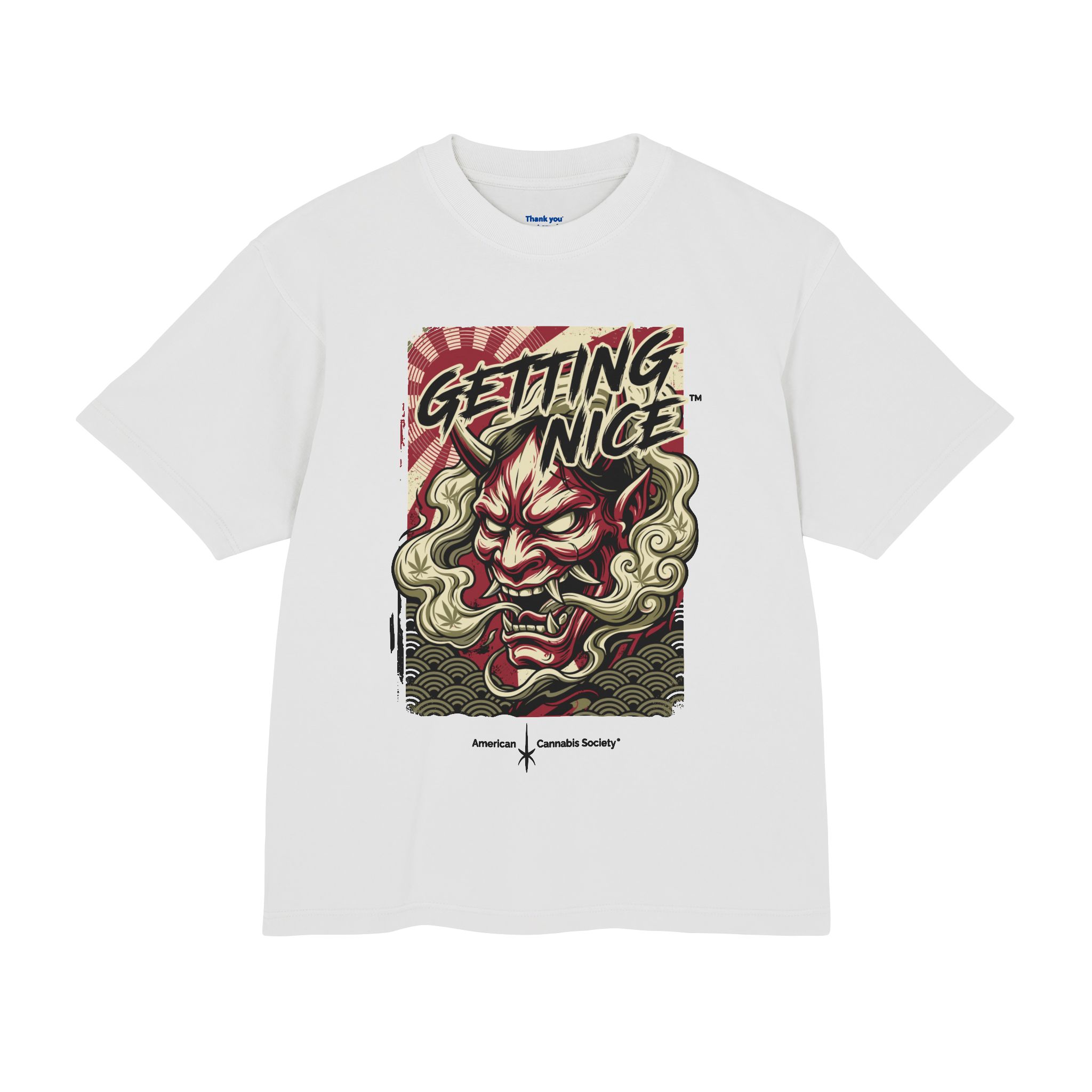 Getting Nice Oni Graphic Tee — Japanese Demon Mask Streetwear Shirt - Image 5