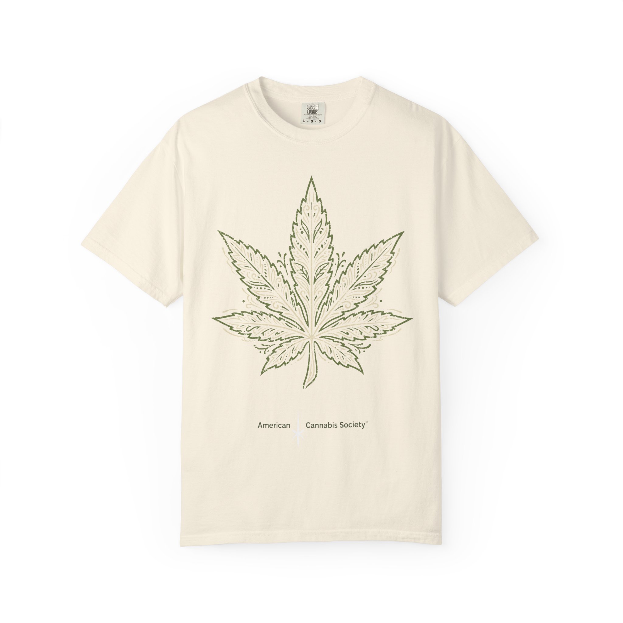 Cannabis Leaf Graphic T-Shirt – American Cannabis Society® Minimal Tee - Image 17