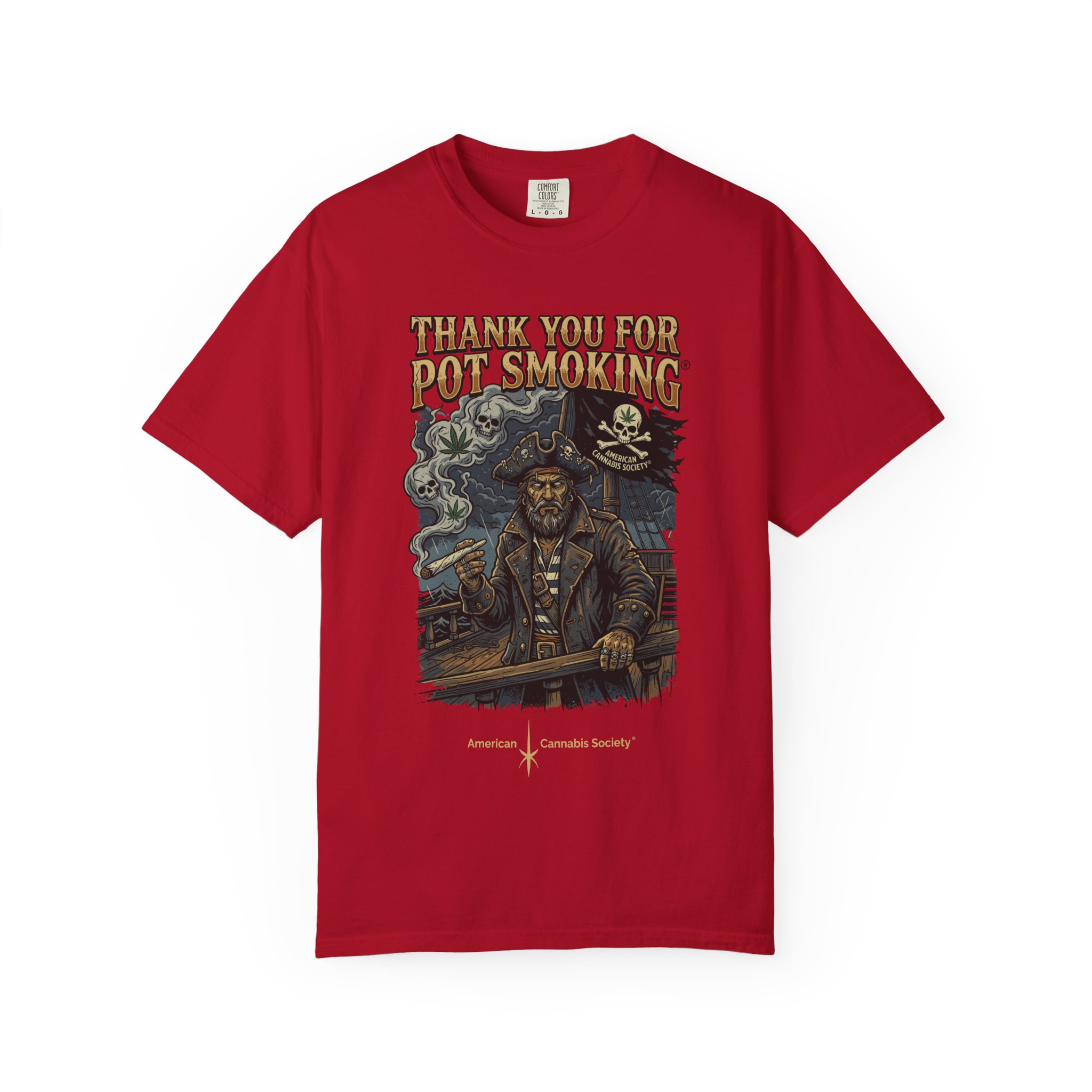 Thank You For Pot Smoking® Vintage Pirate Graphic T-Shirt - Image 57