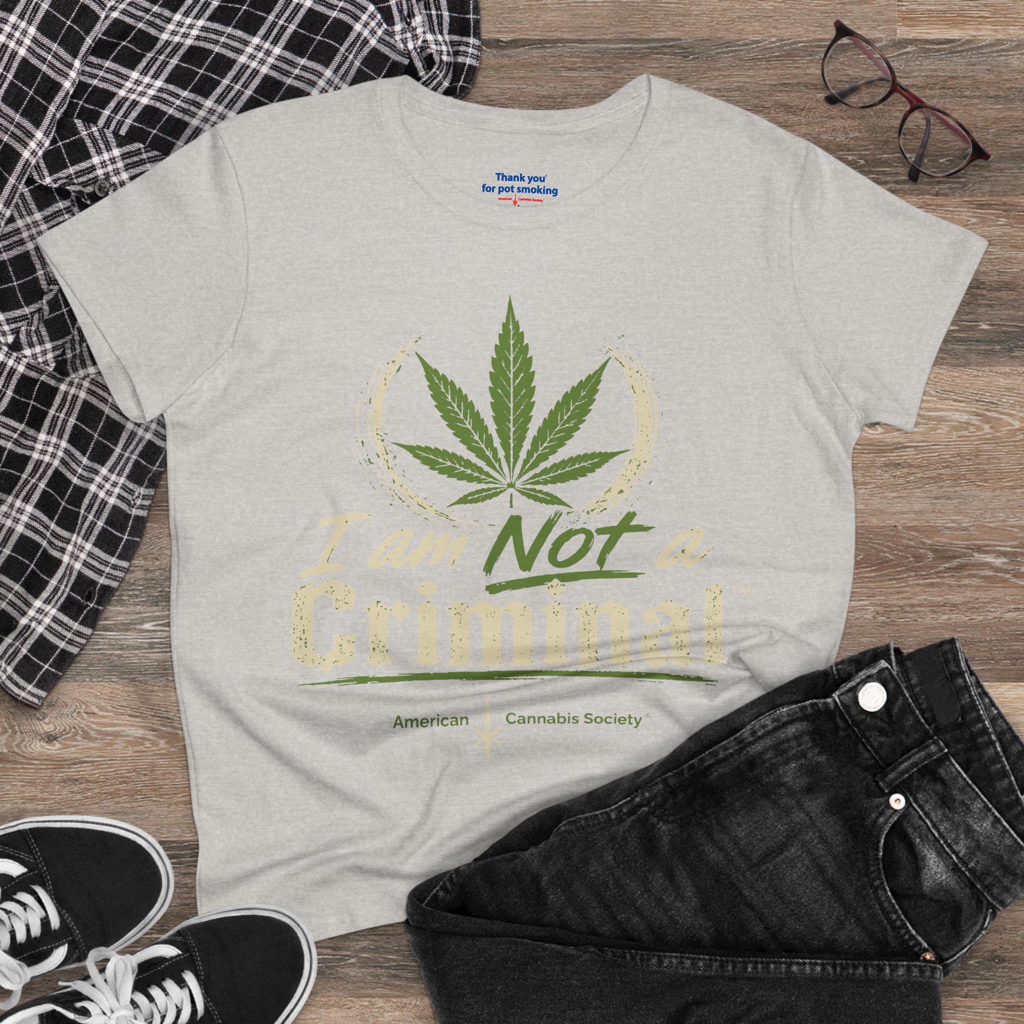 Women's Tee — "I Am Not a Criminal" Cannabis Leaf Graphic - Image 8