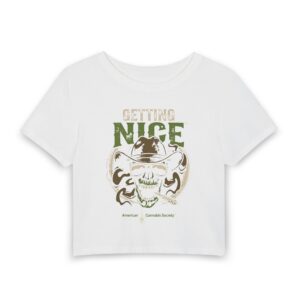Getting Nice Skull Cowboy Baby Tee – Funny Western Graphic Crop Top