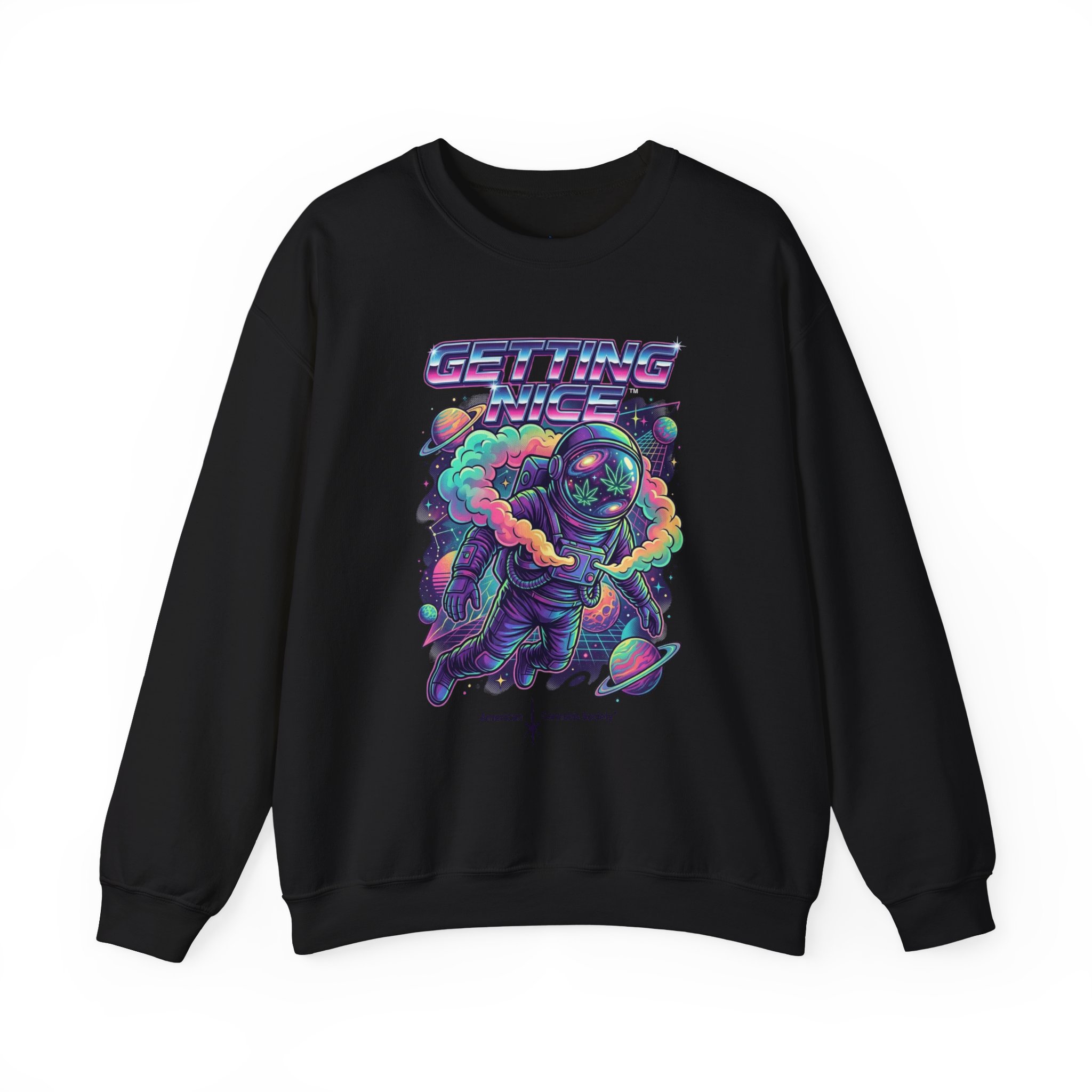 Astronaut Graphic Sweatshirt — “Getting Spacey” Retro Neon Crewneck - Image 21