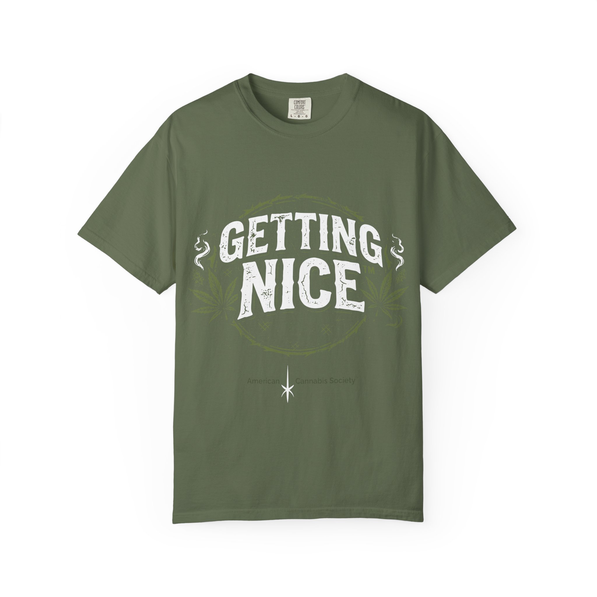 Cannabis Leaf Vintage Logo T-Shirt — American Cannabis Society® Garment-Dyed Tee - Image 33
