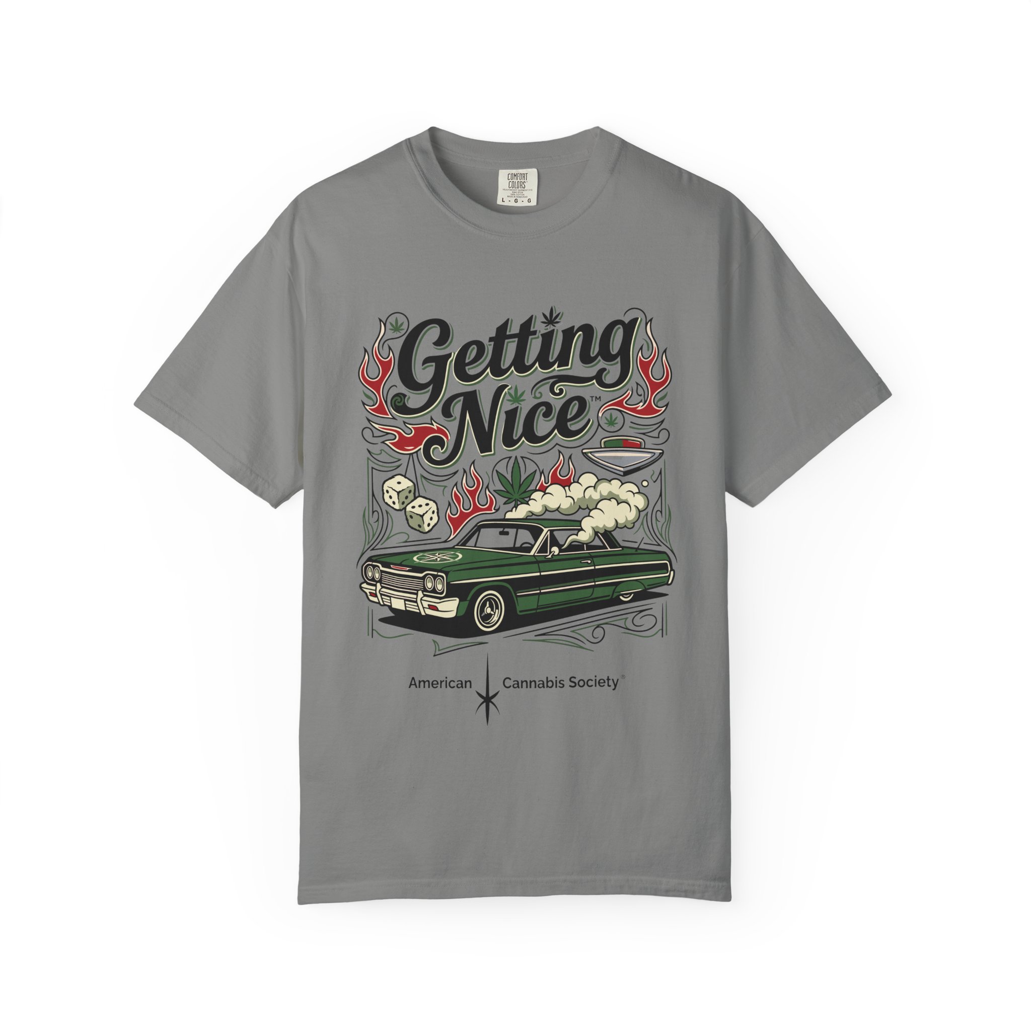 Getting Nice™ Lowrider T-Shirt — Cannabis Car Culture Graphic Tee - Image 41