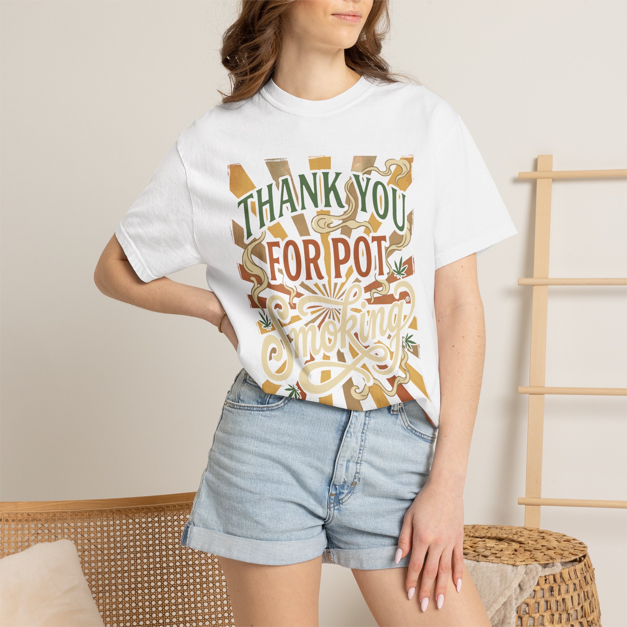 Thank You For Pot Smoking® T-Shirt — Vintage Cannabis Graphic Tee - Image 4