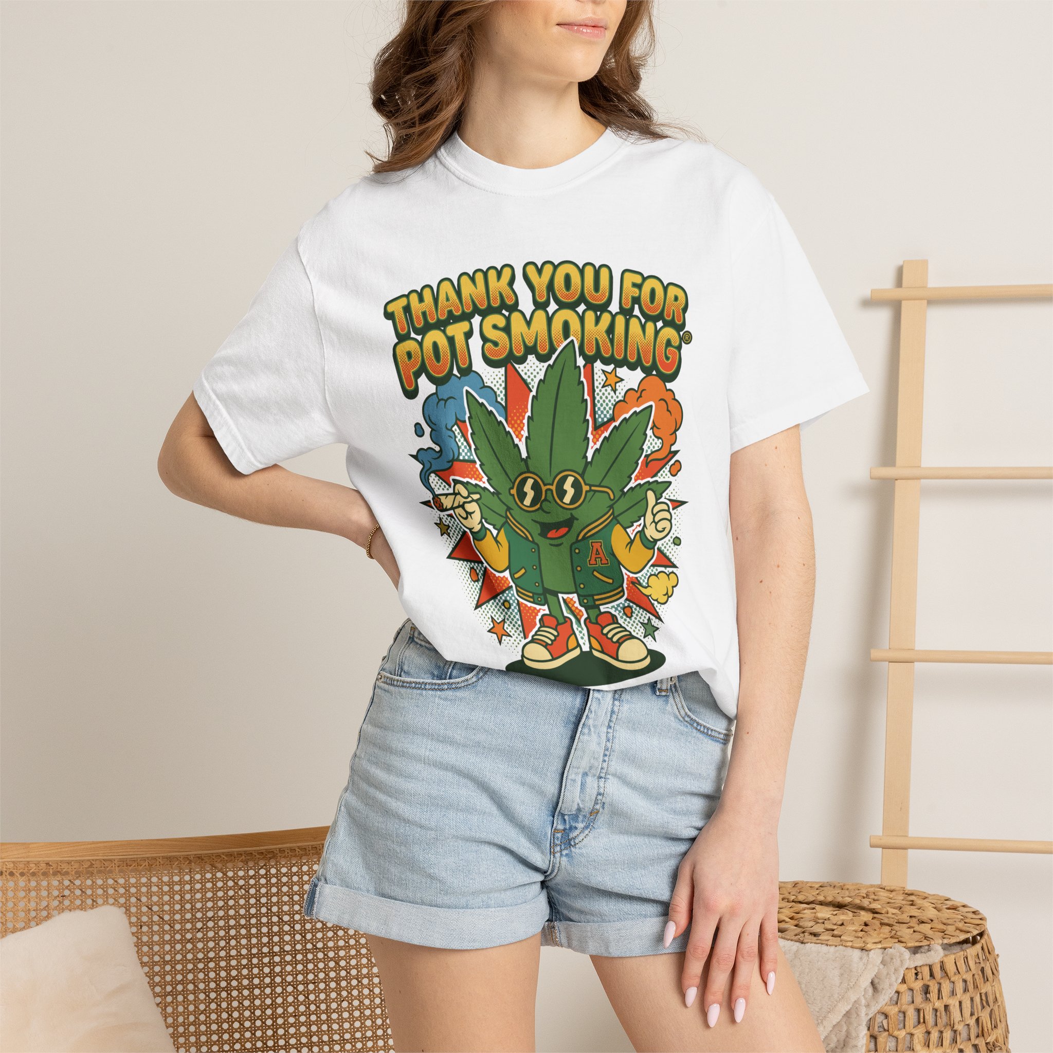 Thank You For Pot Smoking® Retro Cartoon T-Shirt - Image 4