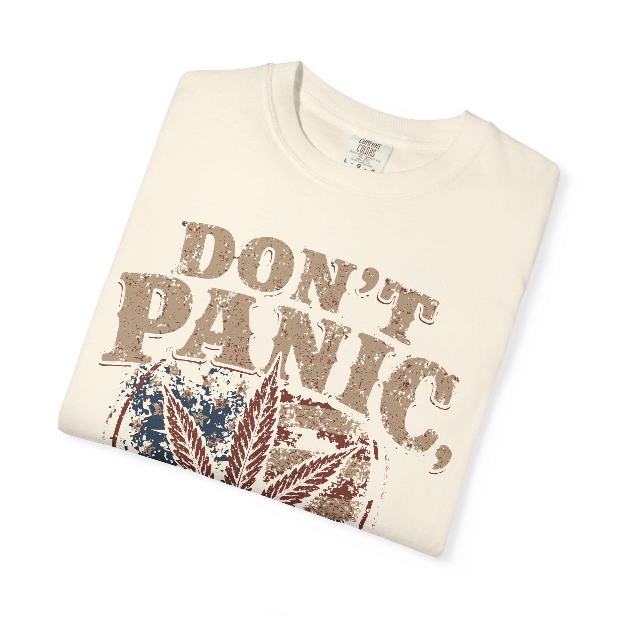 American Cannabis Society® “Don’t Panic It’s Organic” T-Shirt — Vintage Cannabis Leaf Graphic Tee - Image 3