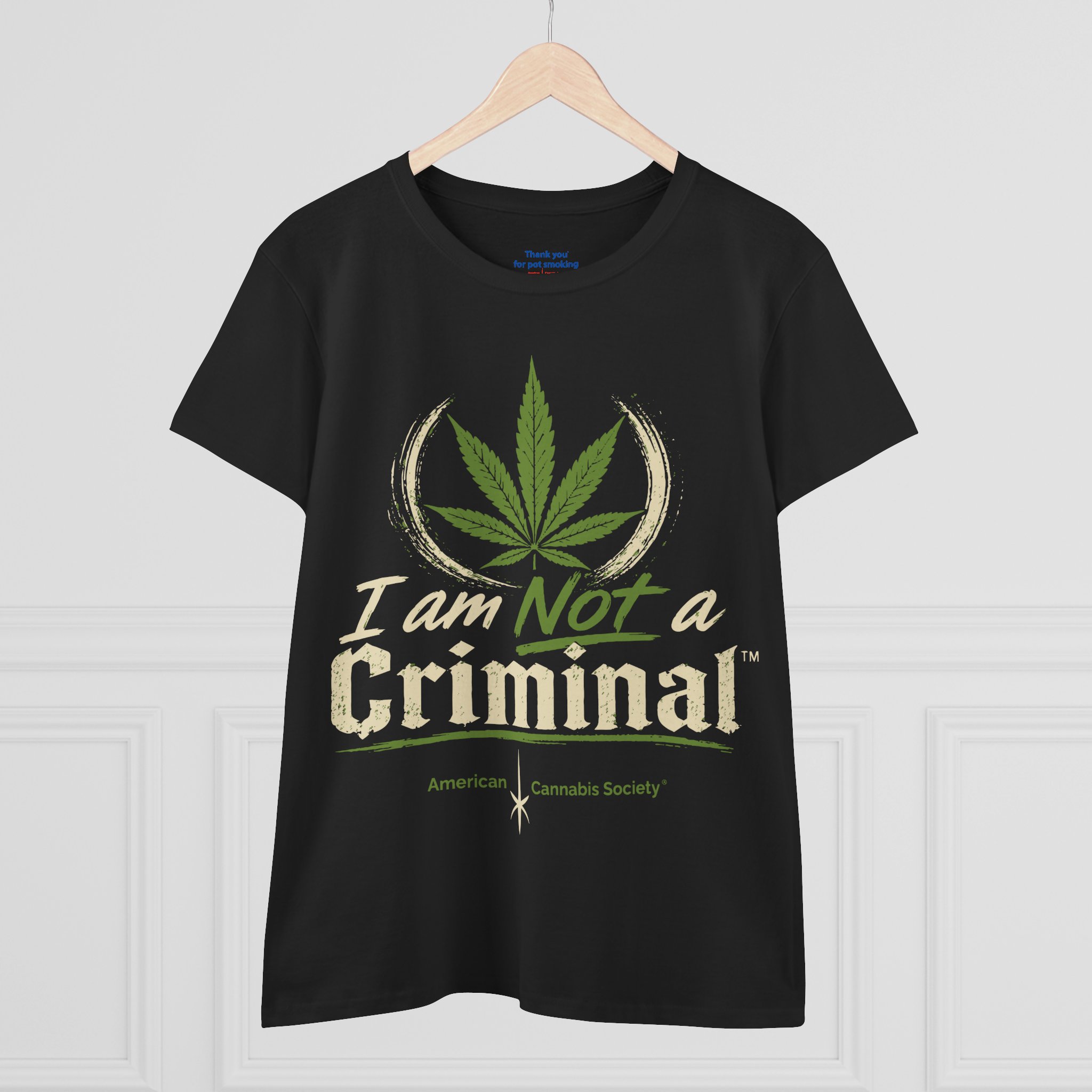 Women's Tee — "I Am Not a Criminal" Cannabis Leaf Graphic - Image 11