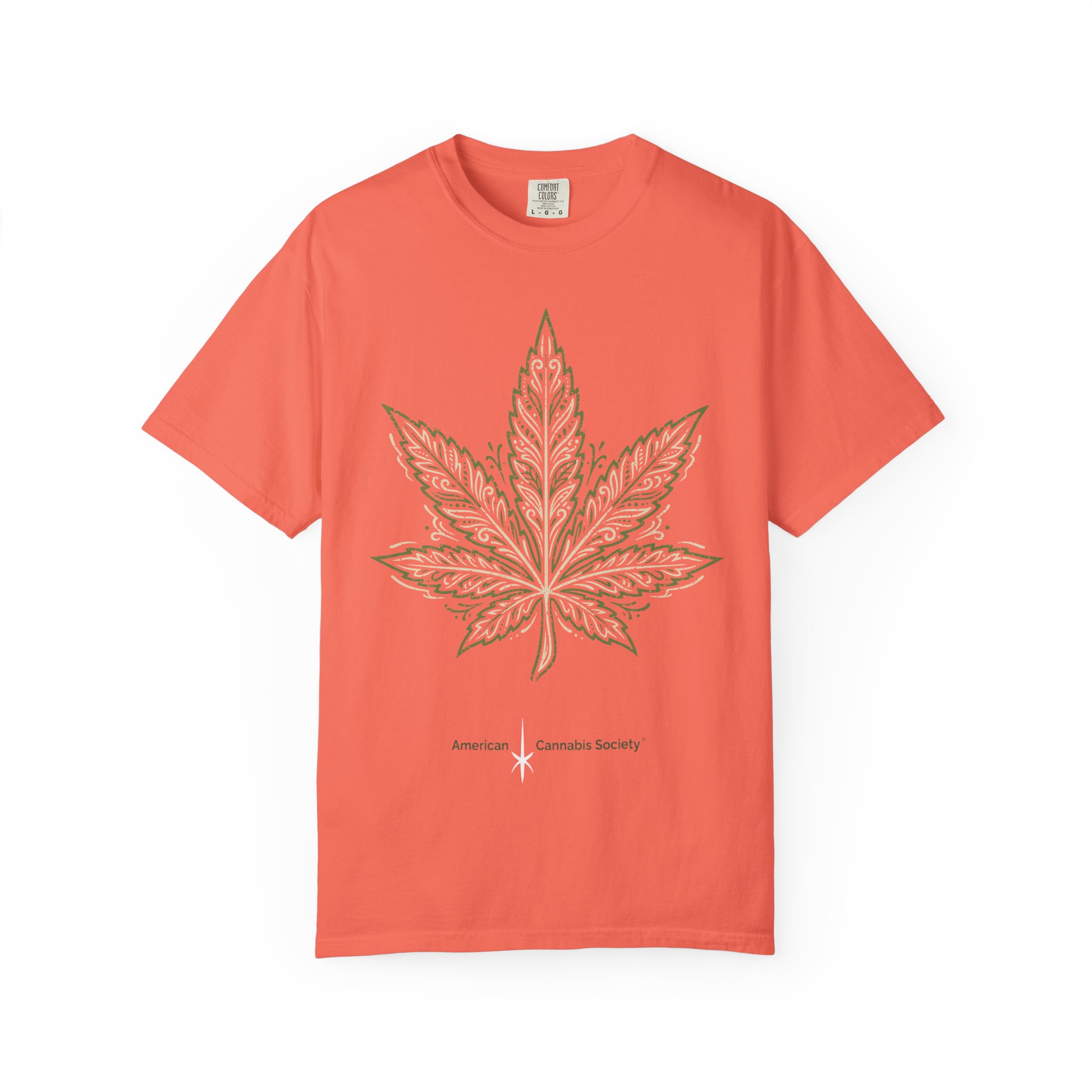 Cannabis Leaf Graphic T-Shirt – American Cannabis Society® Minimal Tee - Image 9