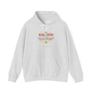Hoodie – "Small Friend, Little Hippie" Retro Cannabis Graphic Pullover