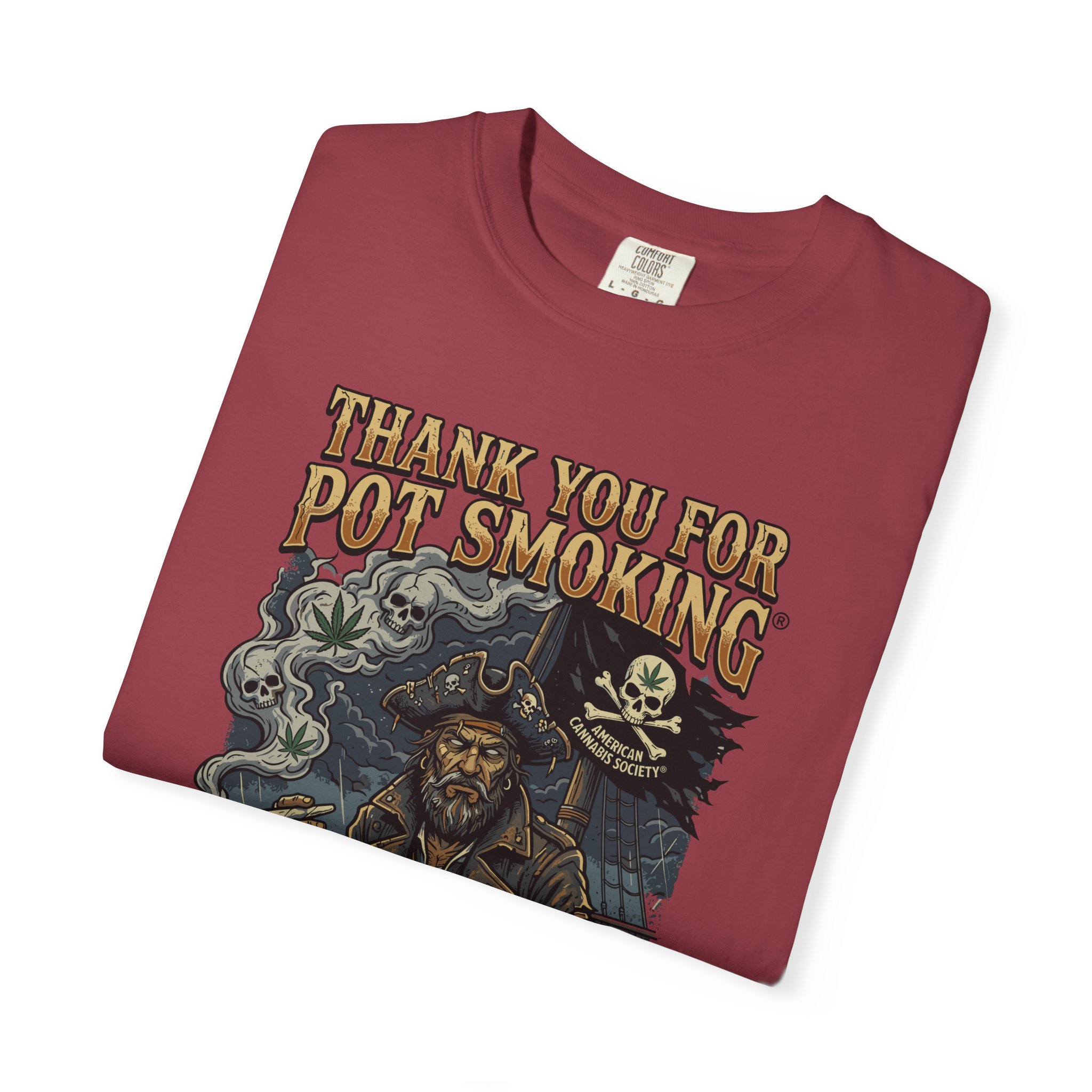 Thank You For Pot Smoking® Vintage Pirate Graphic T-Shirt - Image 55