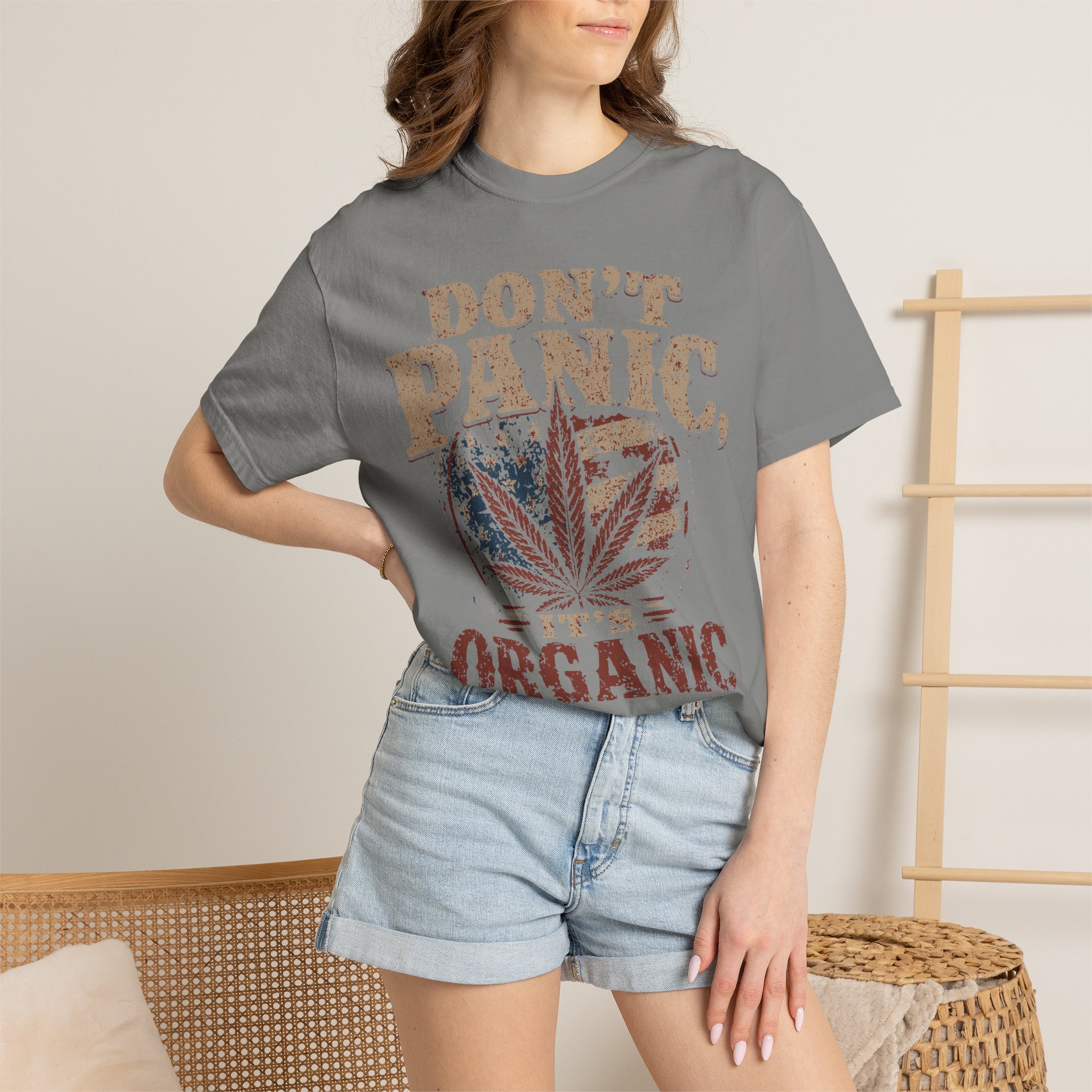 American Cannabis Society® “Don’t Panic It’s Organic” T-Shirt — Vintage Cannabis Leaf Graphic Tee - Image 39