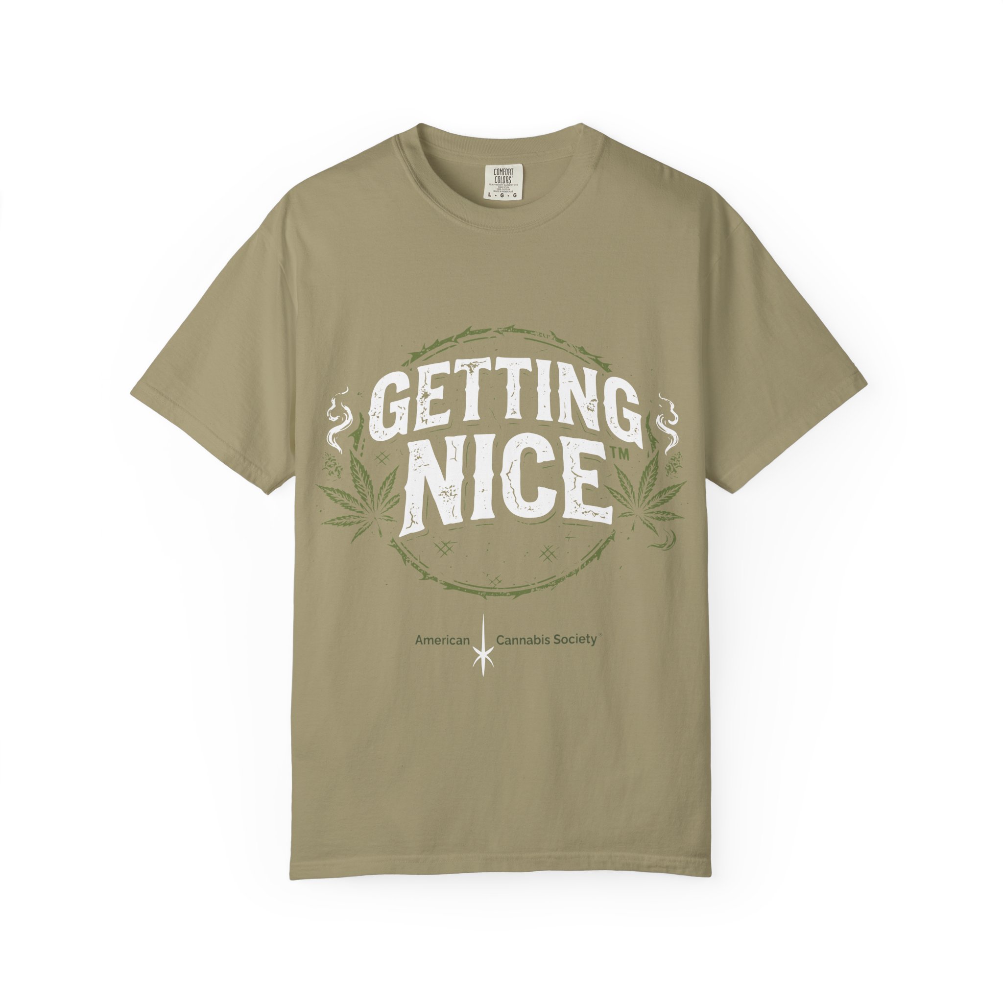 Cannabis Leaf Vintage Logo T-Shirt — American Cannabis Society® Garment-Dyed Tee - Image 17