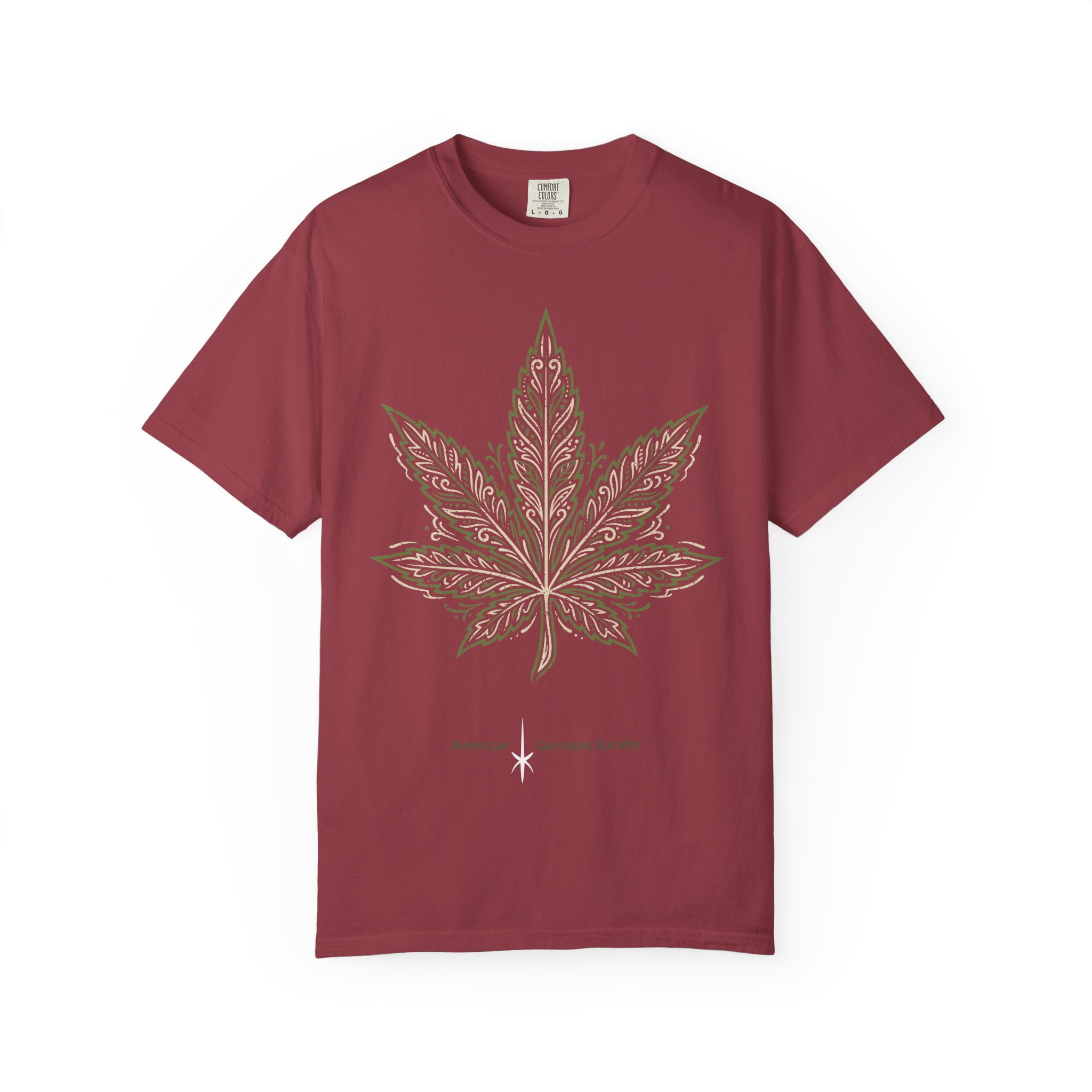 Cannabis Leaf Graphic T-Shirt – American Cannabis Society® Minimal Tee - Image 49