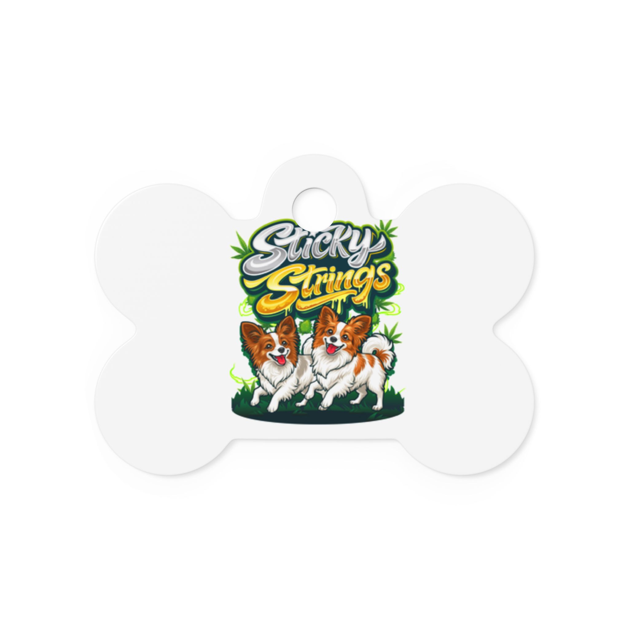 Pet ID Tag — Sticky Strings™ Paw Bone Customizable Dog Tag