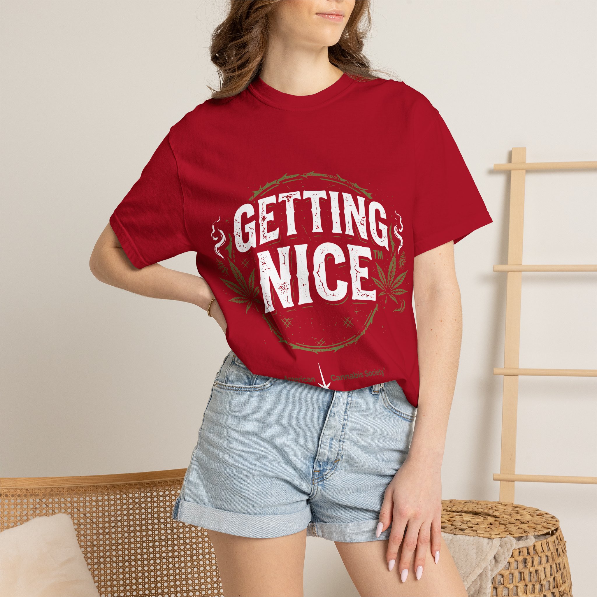 Cannabis Leaf Vintage Logo T-Shirt — American Cannabis Society® Garment-Dyed Tee - Image 56