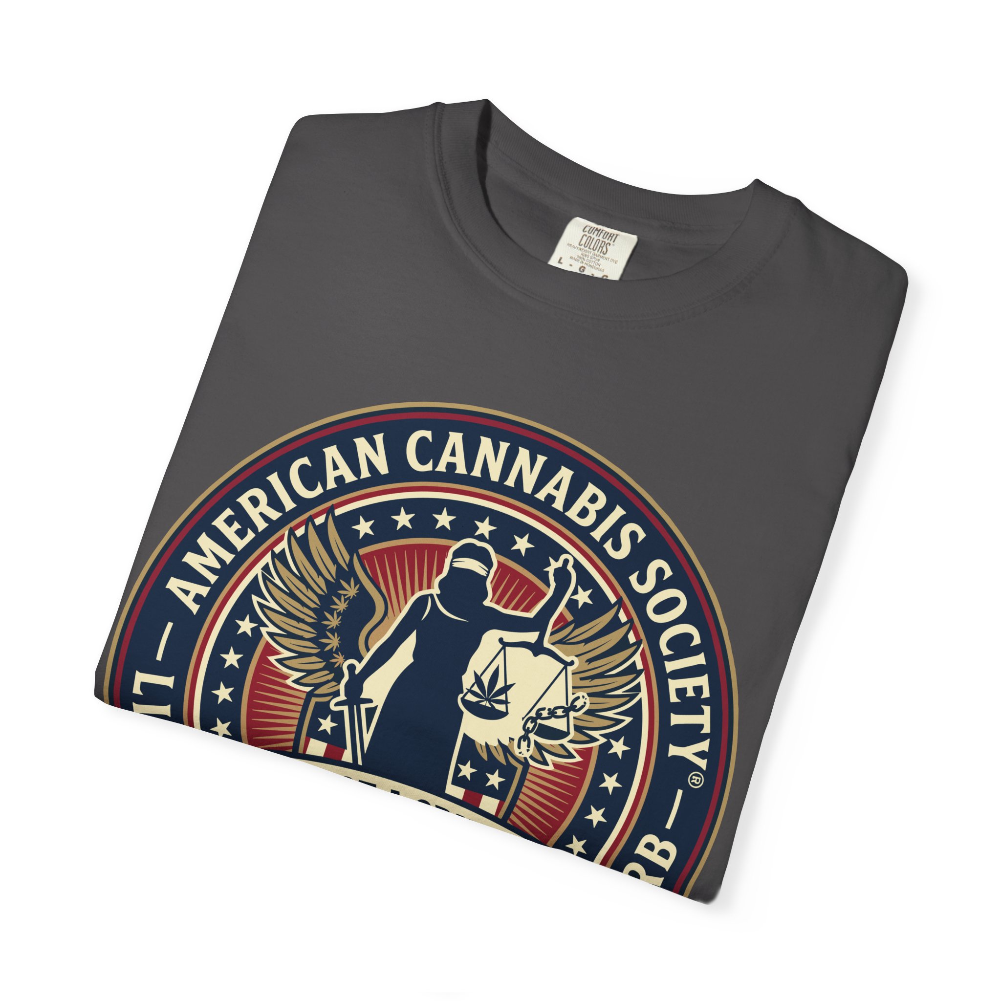 American Cannabis Society® “I Am Not a Criminal™” Liberty T-Shirt — Cannabis Crest Graphic Tee - Image 47