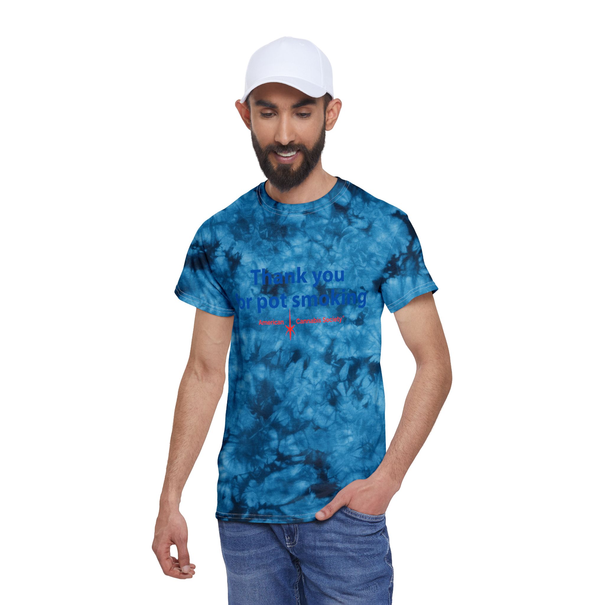 Tie-Dye Tee — "Thank You For Pot Smoking®" Red Crystal Graphic T-Shirt - Image 8