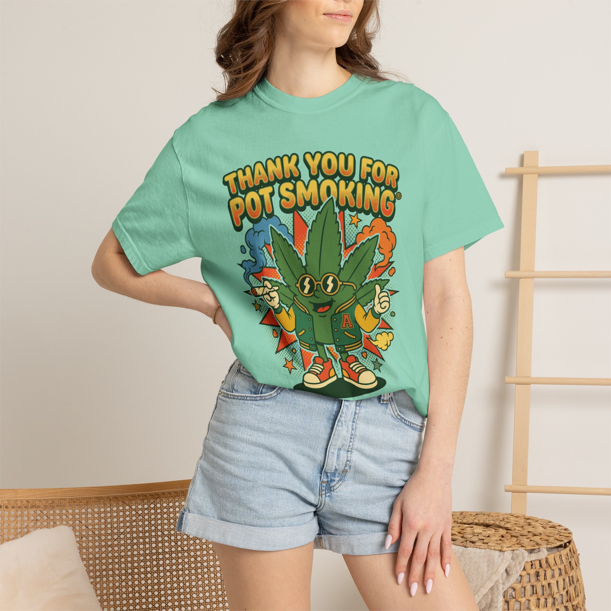Thank You For Pot Smoking® Retro Cartoon T-Shirt - Image 32