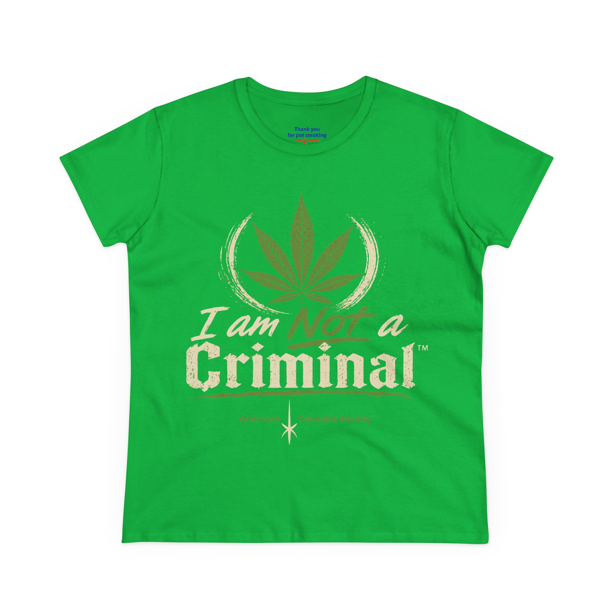 Women's Tee — "I Am Not a Criminal" Cannabis Leaf Graphic - Image 17