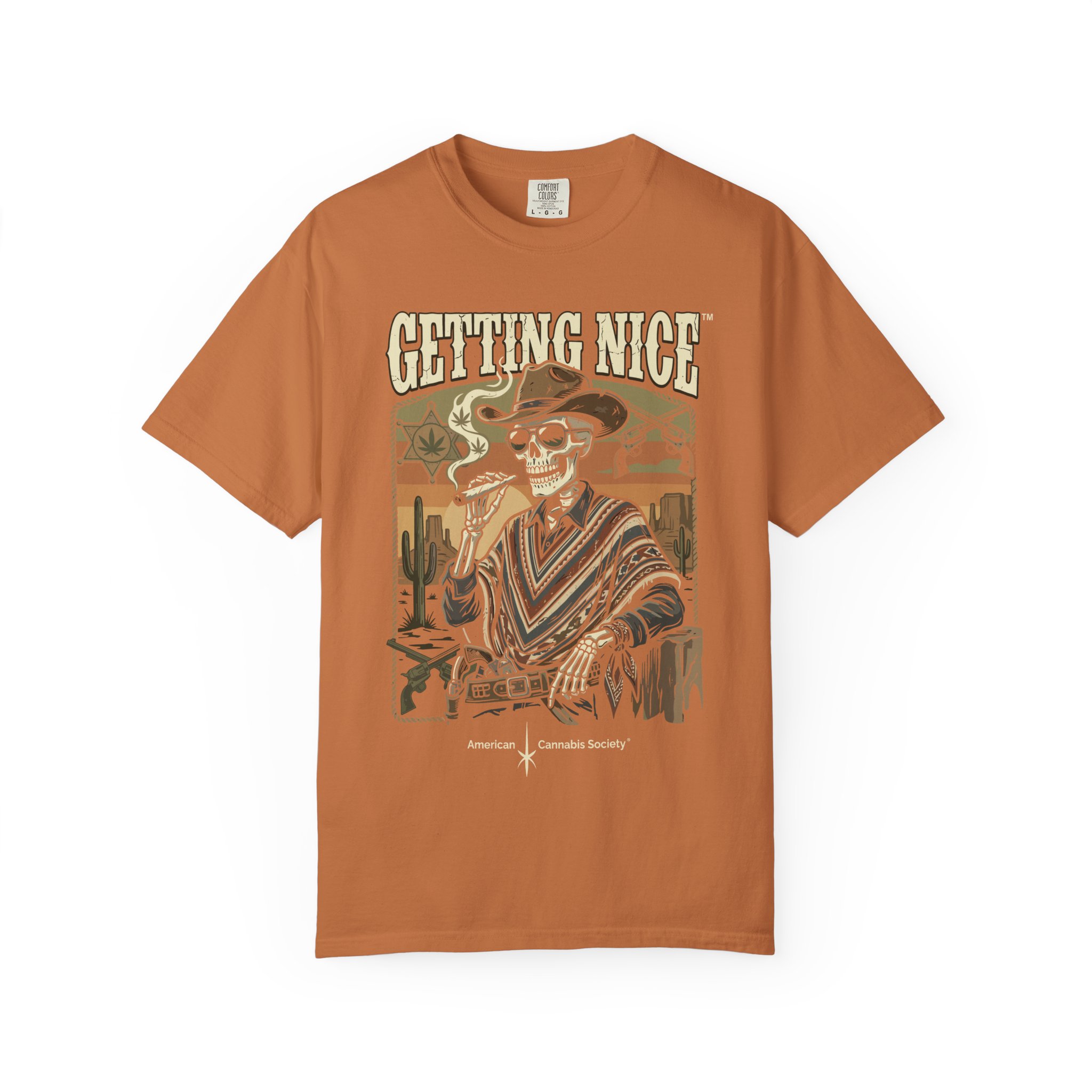 Getting Nice™ Skull T-Shirt — Retro Western Skeleton Graphic Tee - Image 9