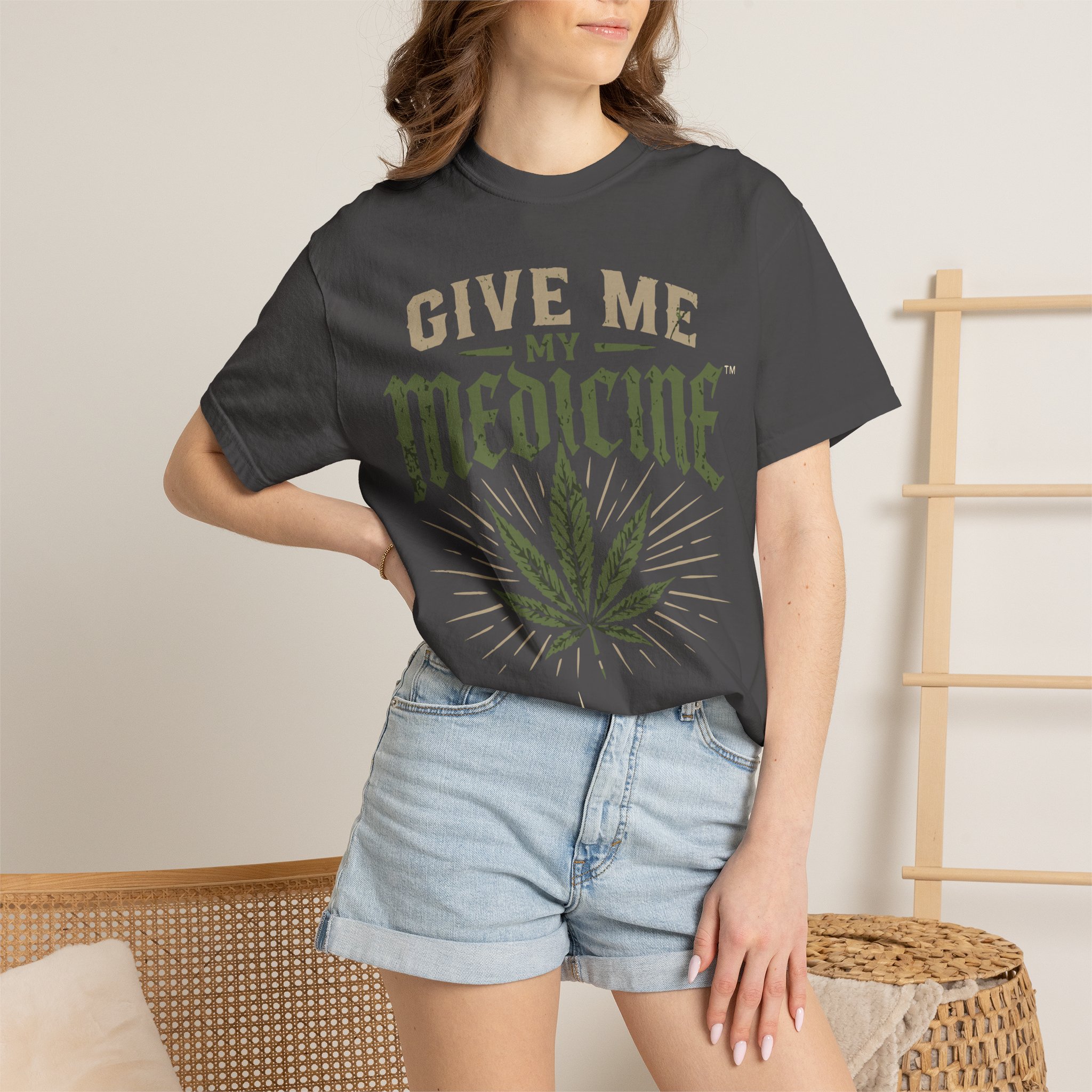 Give Me My Medicine T-Shirt — Cannabis Leaf Medical Marijuana Tee - Image 48