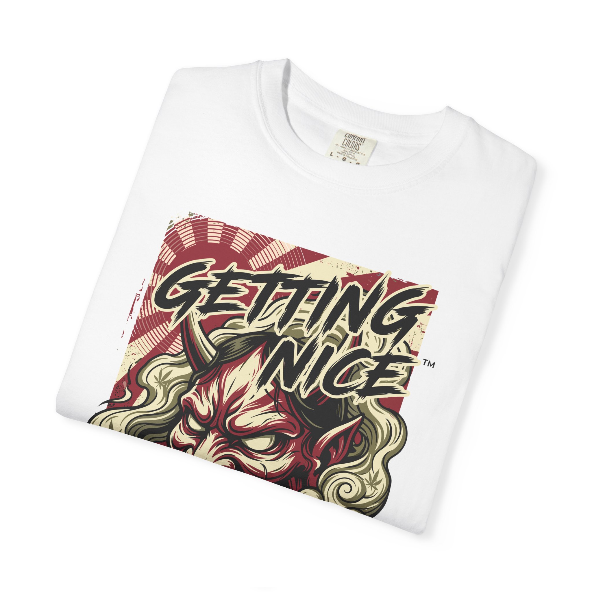 Getting Nice™ Oni Graphic T-Shirt — Japanese Demon Streetwear Tee - Image 3