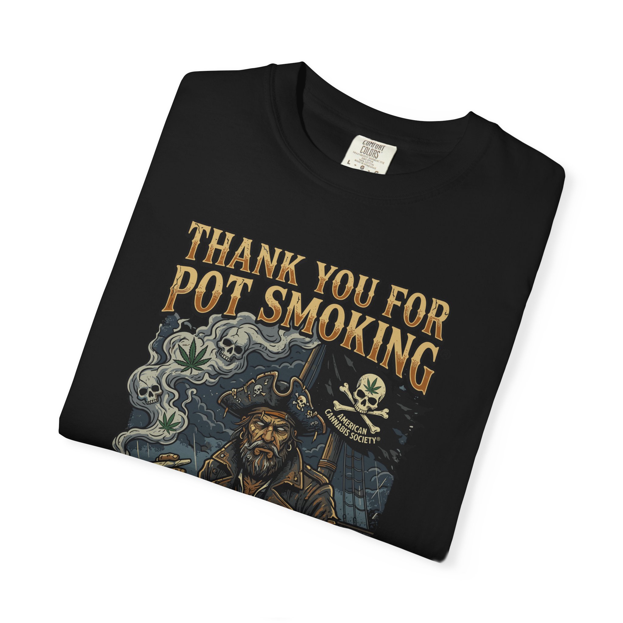 Thank You For Pot Smoking® Vintage Pirate Graphic T-Shirt - Image 43
