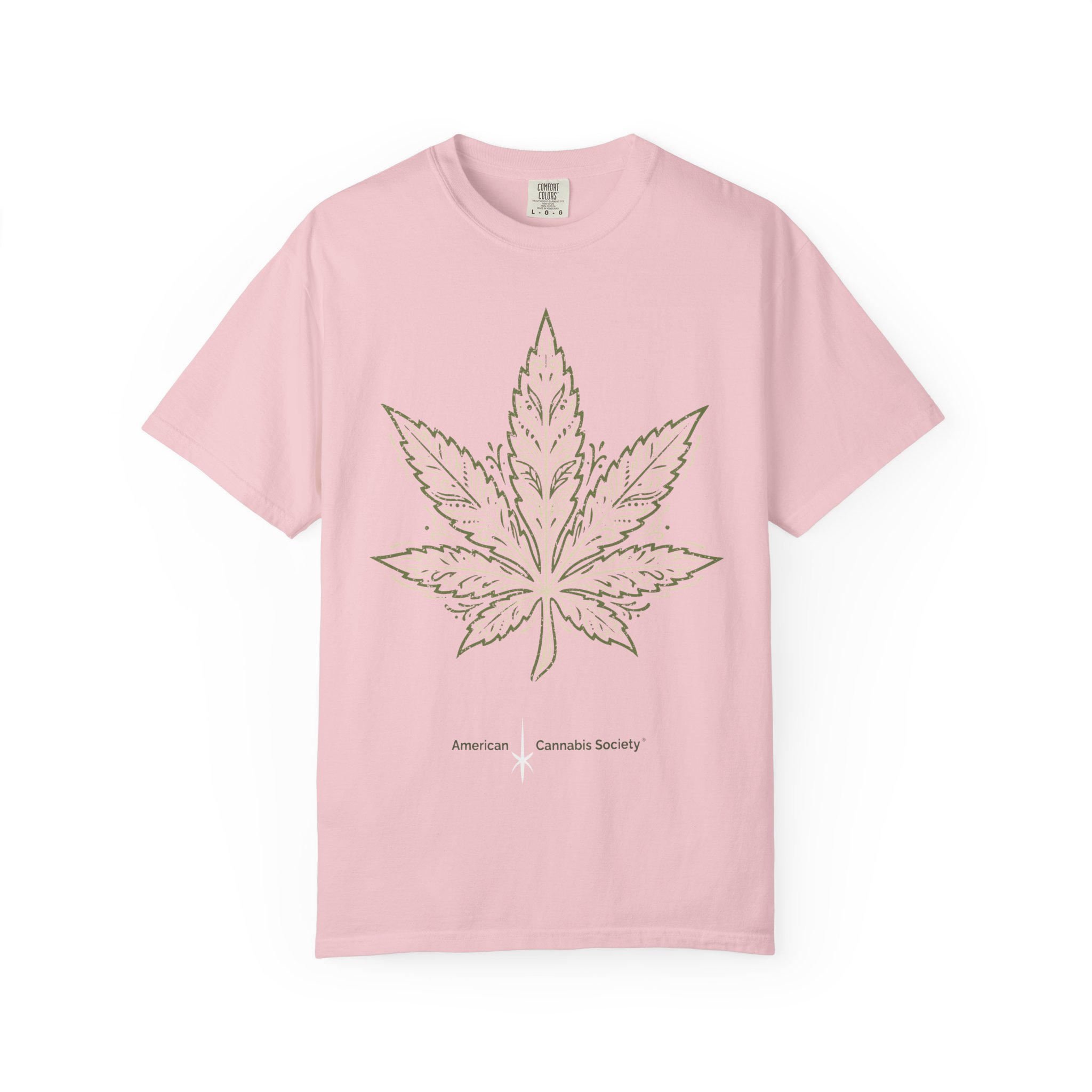 American Cannabis Society® Cannabis Leaf T-Shirt — Botanical Graphic Tee