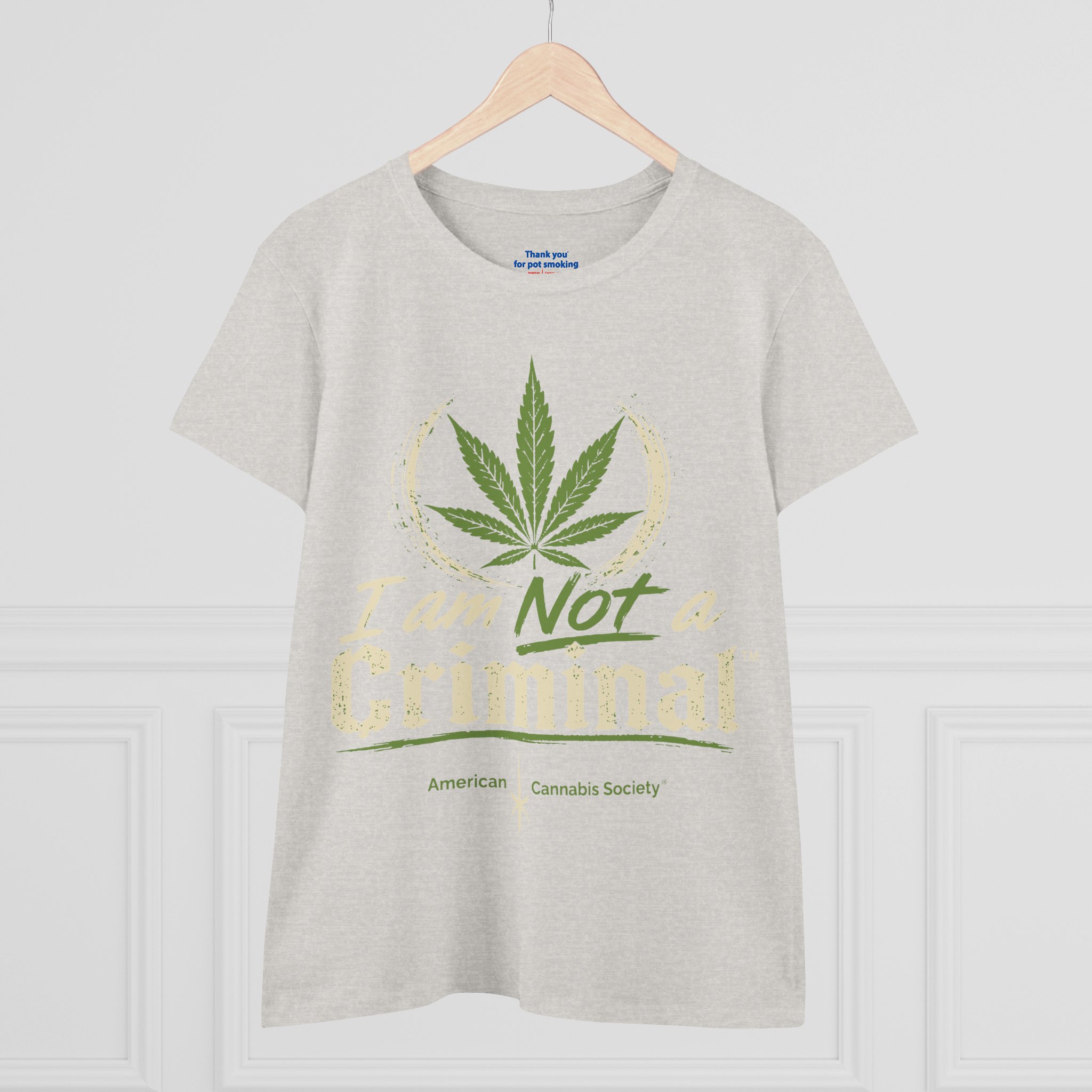 Women's Tee — "I Am Not a Criminal" Cannabis Leaf Graphic - Image 7