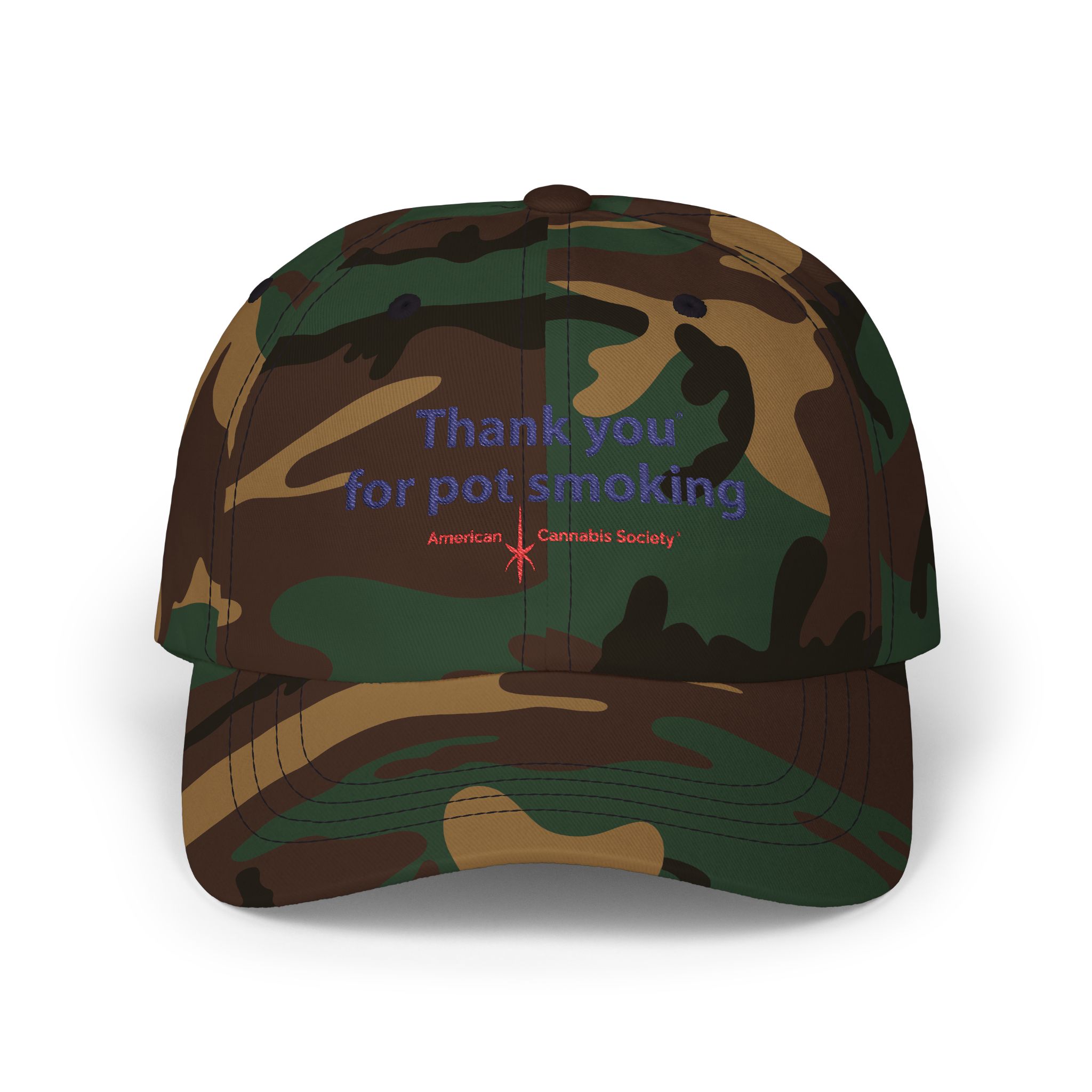 Thank You for Pot Smoking® Classic Dad Cap — Embroidered Cannabis Slogan Hat | Yupoong by GreenRX™ | American Cannabis Society® Approved - Image 13