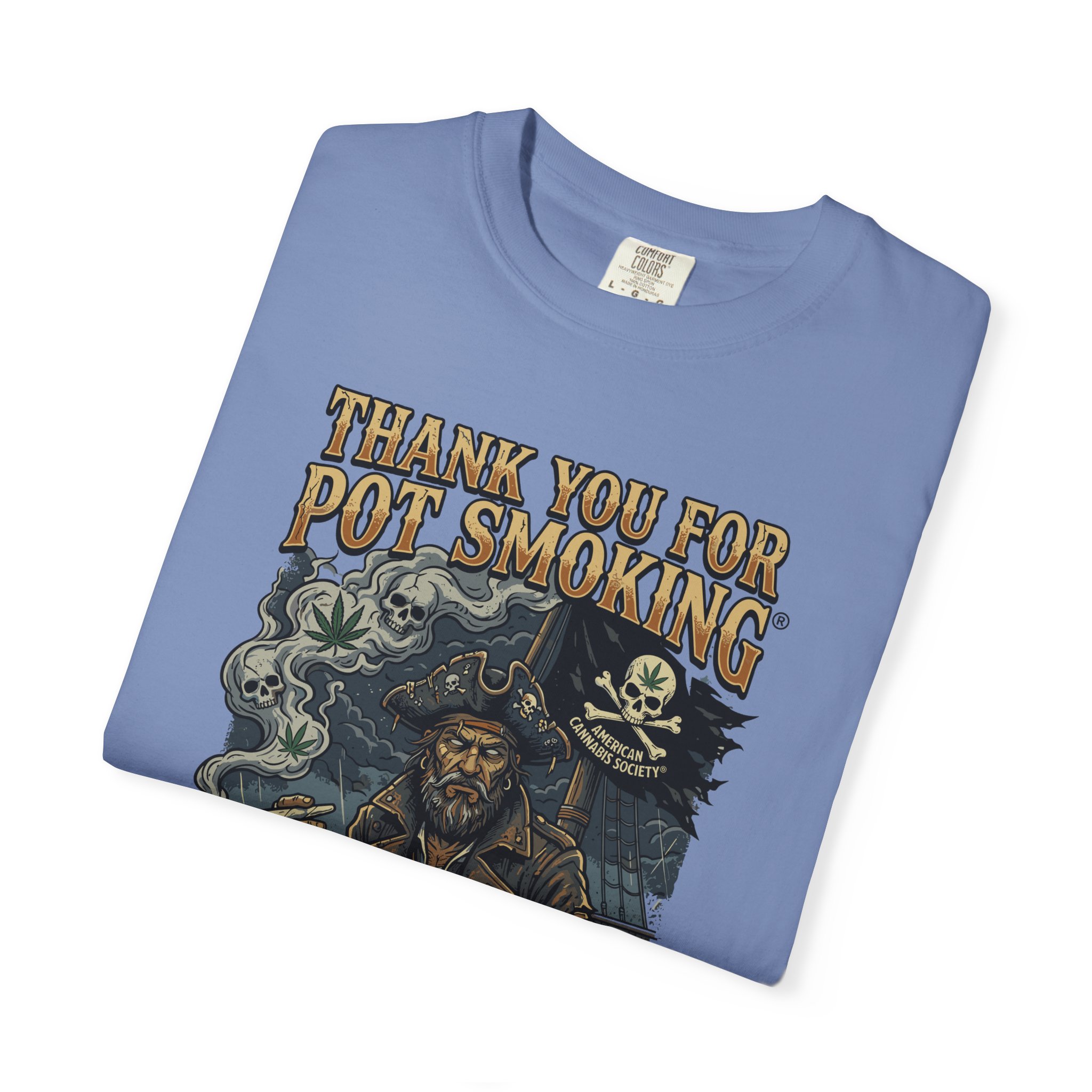 Thank You For Pot Smoking® Vintage Pirate Graphic T-Shirt - Image 27