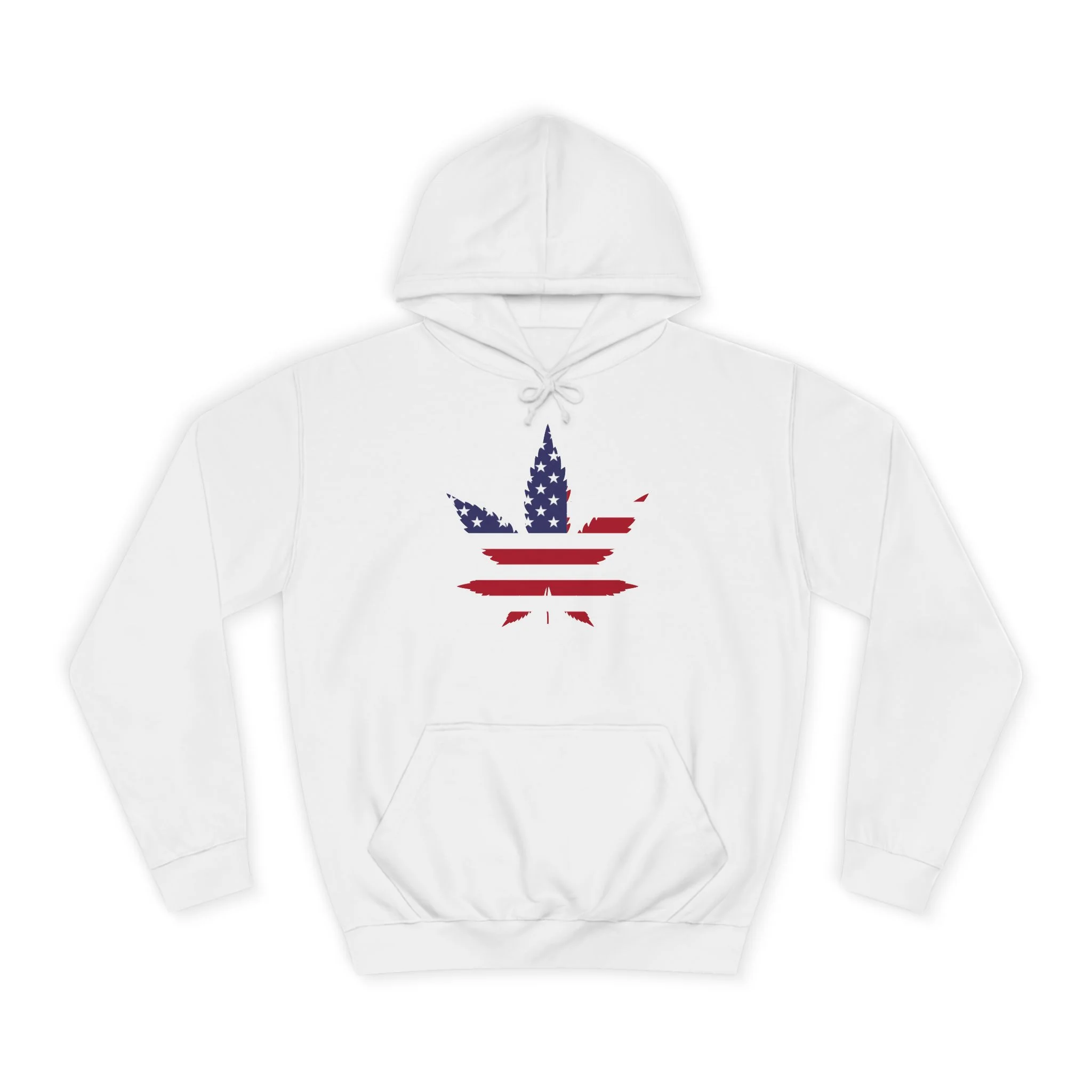 American flag cannabis leaf hoodie - patriotic weed streetwear by Thank You For Pot Smoking brand