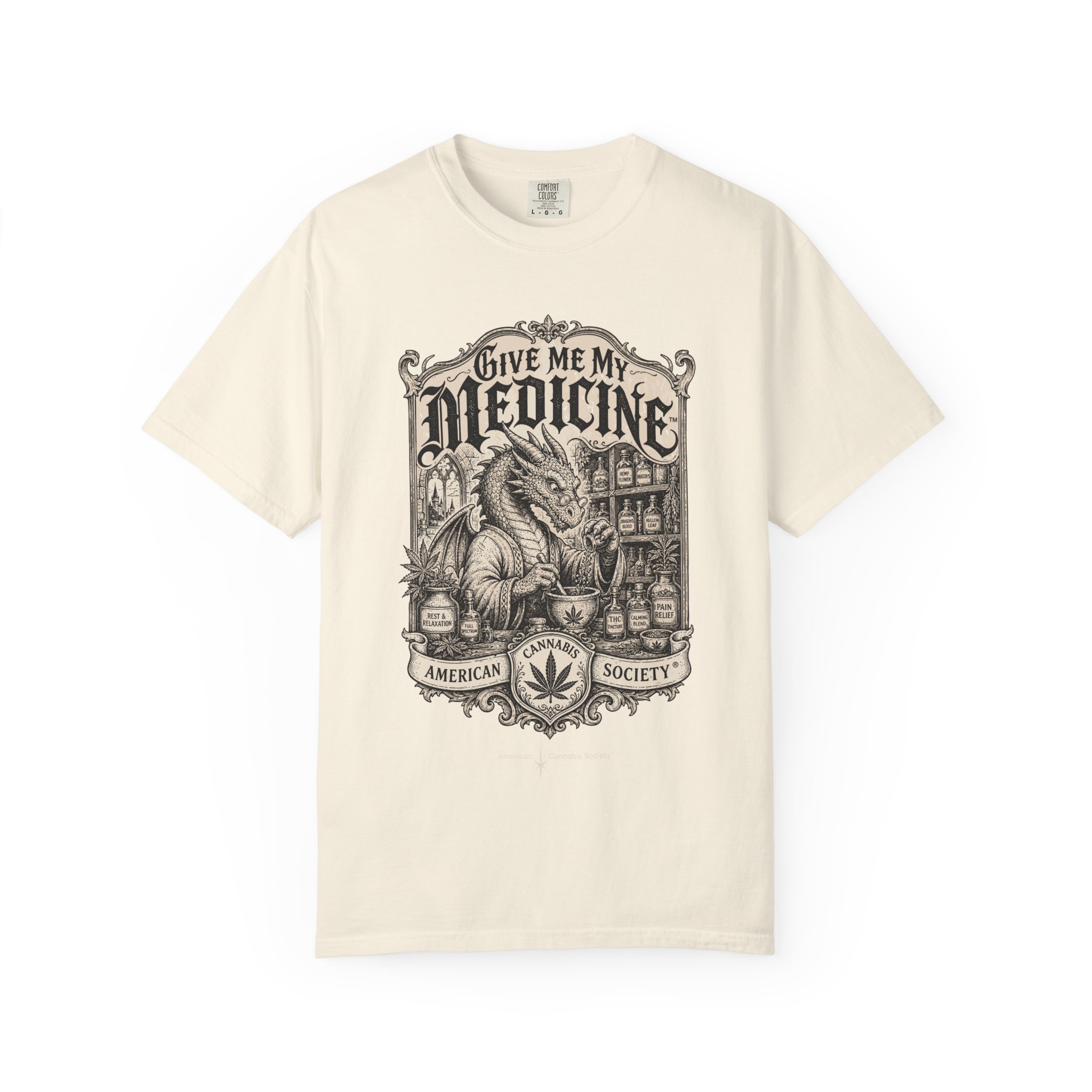 Give Me My Medicine™ T-Shirt — Vintage Cannabis Apothecary Graphic Tee - Image 17
