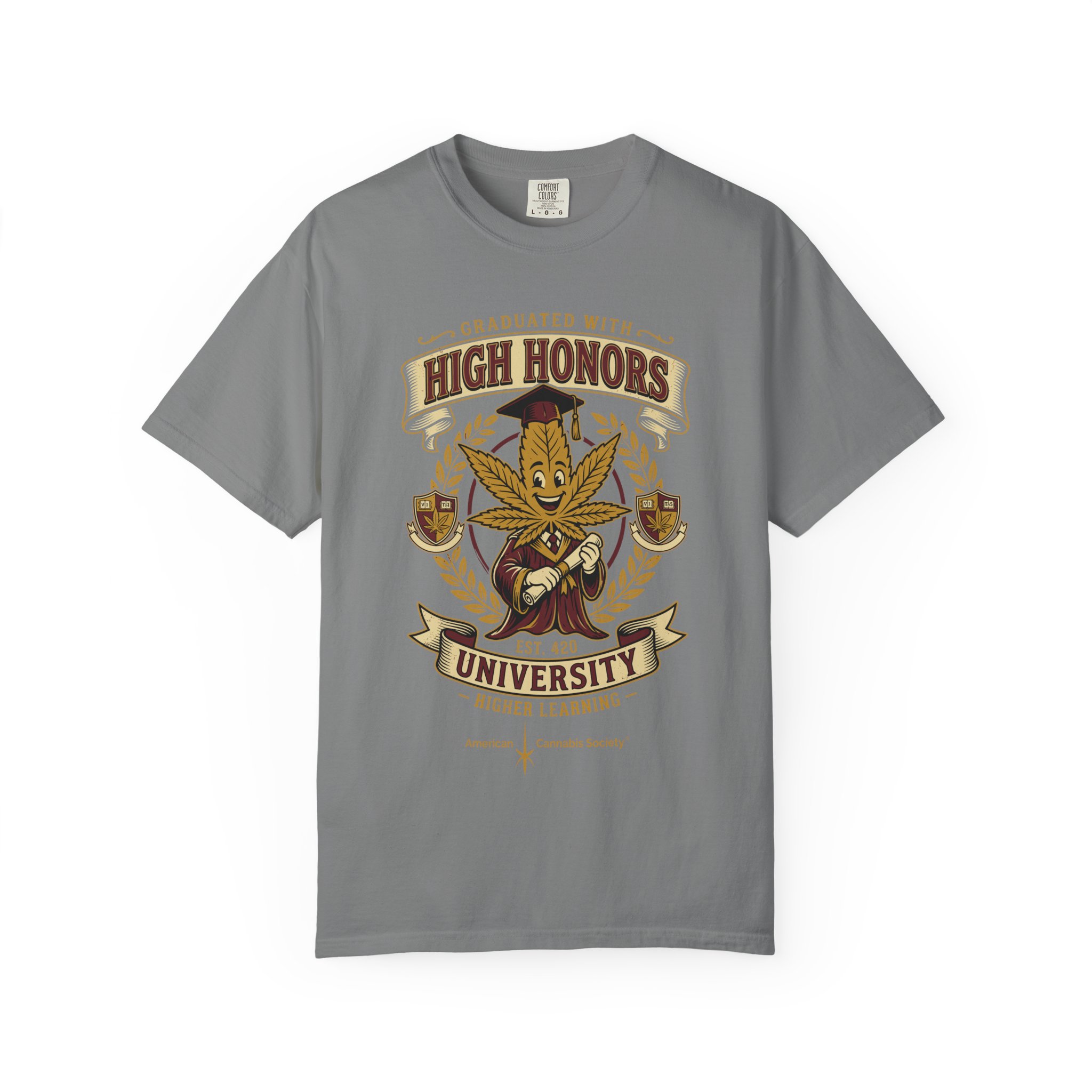 High Honors University T-Shirt — "Graduated with High Honors" Retro Marijuana College Tee - Image 33