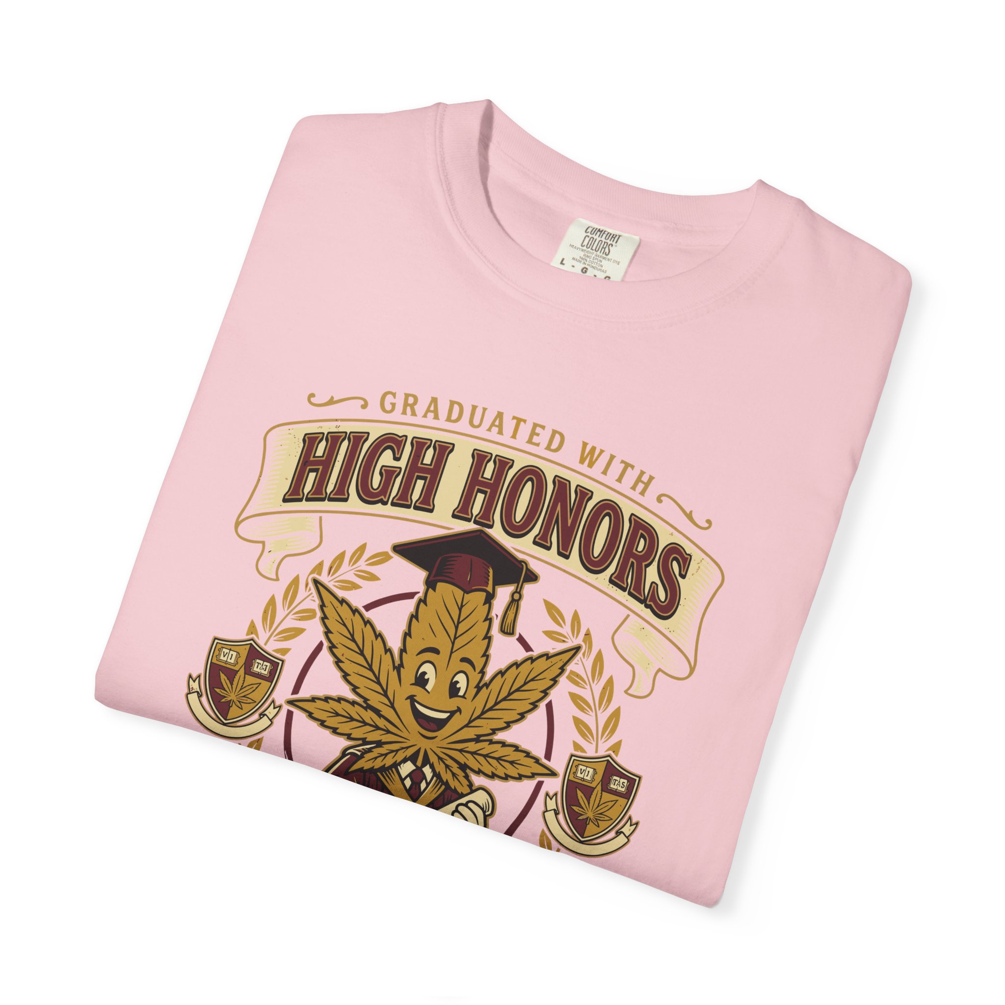 High Honors University T-Shirt — "Graduated with High Honors" Retro Marijuana College Tee - Image 55