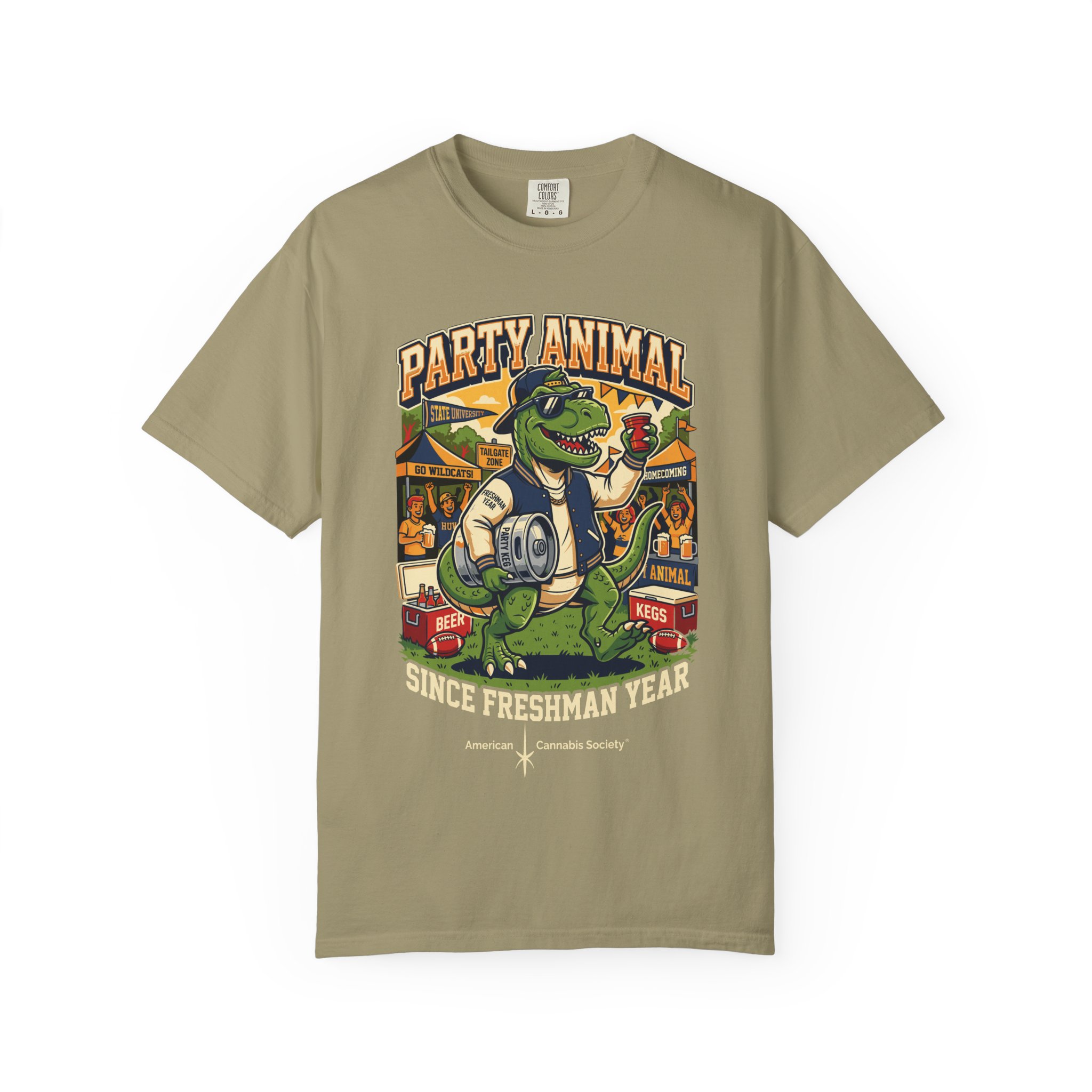 Party Animal T-Shirt — Dinosaur BBQ Beer Graphic Tee - Image 17
