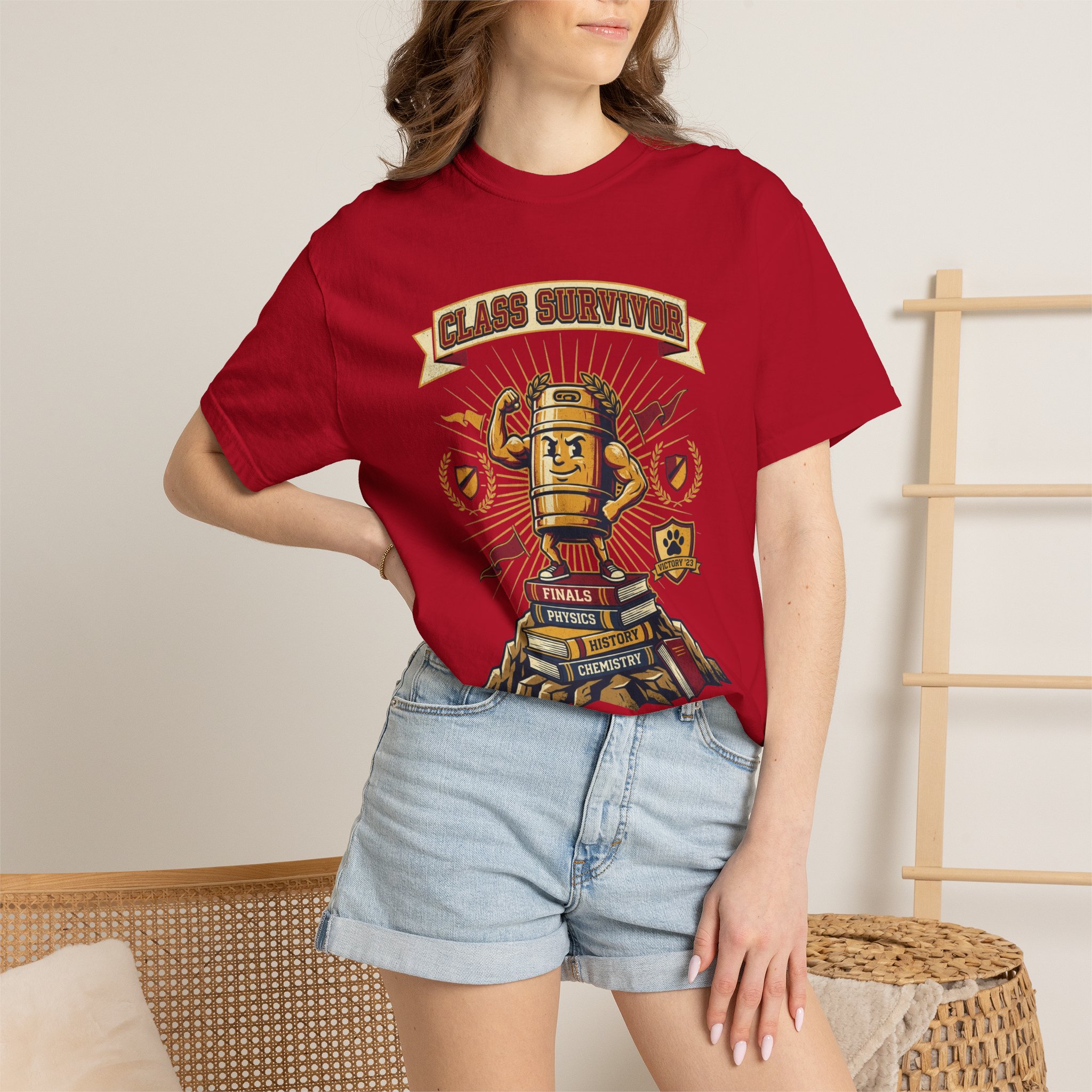 T‑Shirt — "Class Survivor" Vintage Trophy Design (Graduation/School Spirit) - Image 60