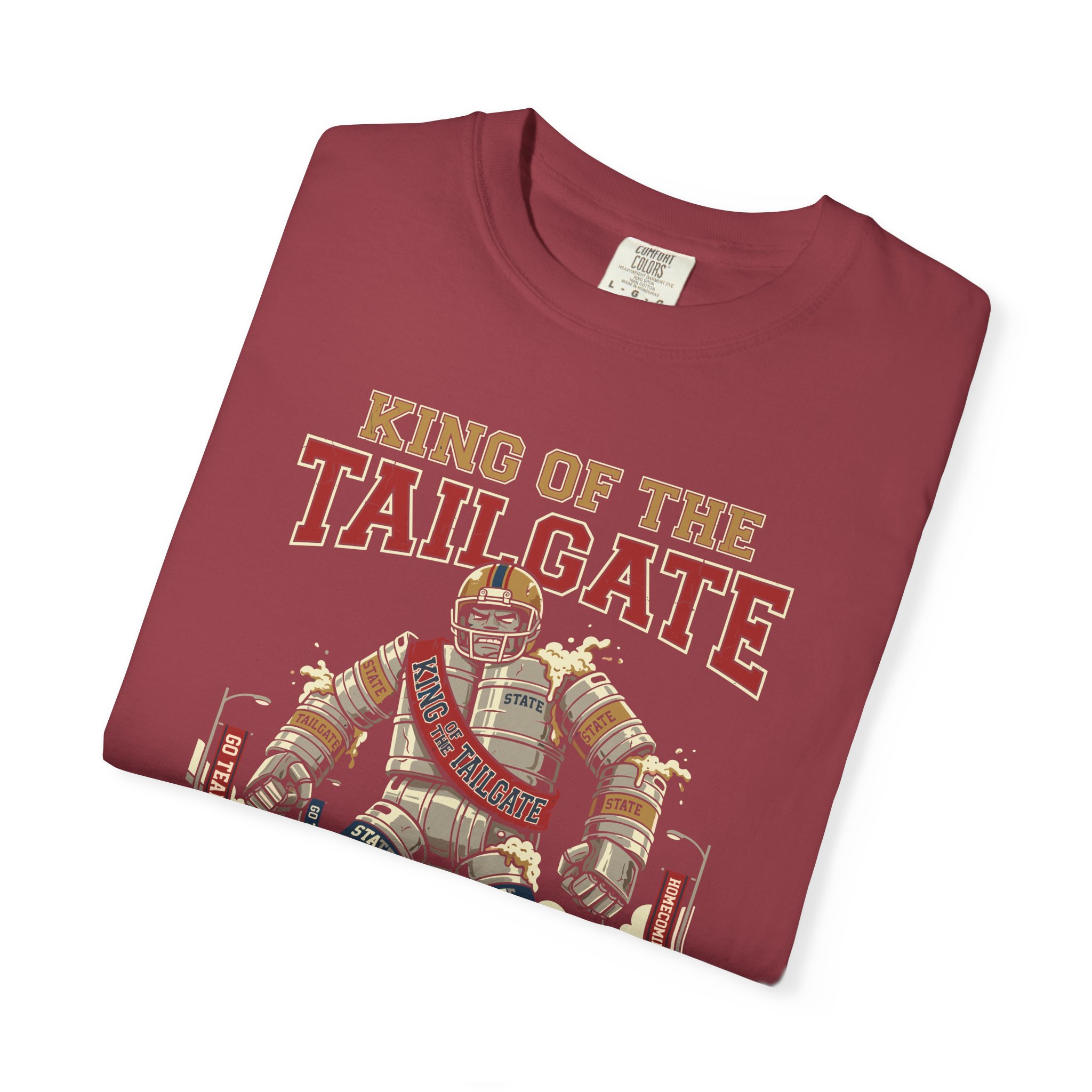 King of the Tailgate T-Shirt — College Football Tailgating Tee - Image 55