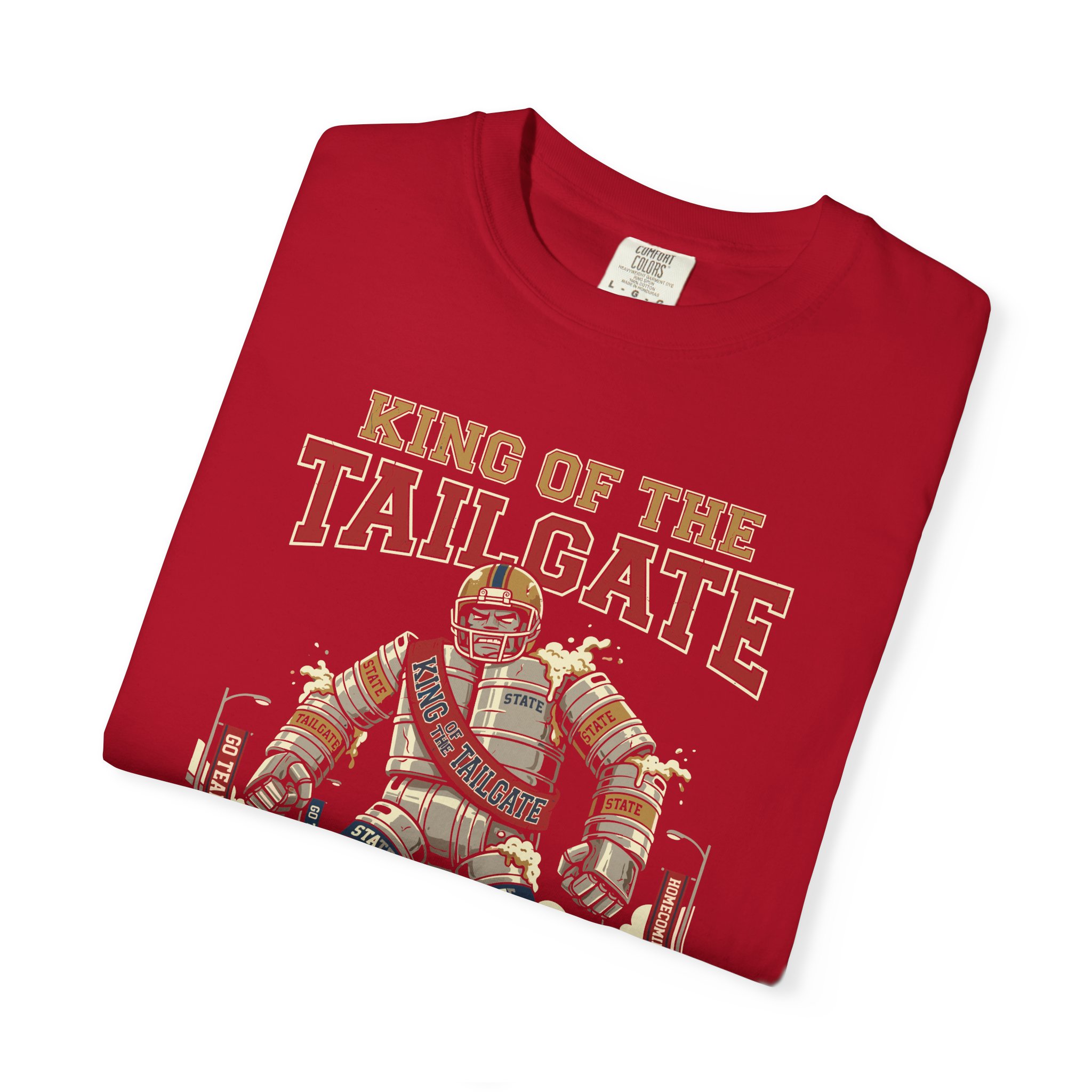 King of the Tailgate T-Shirt — College Football Tailgating Tee - Image 59