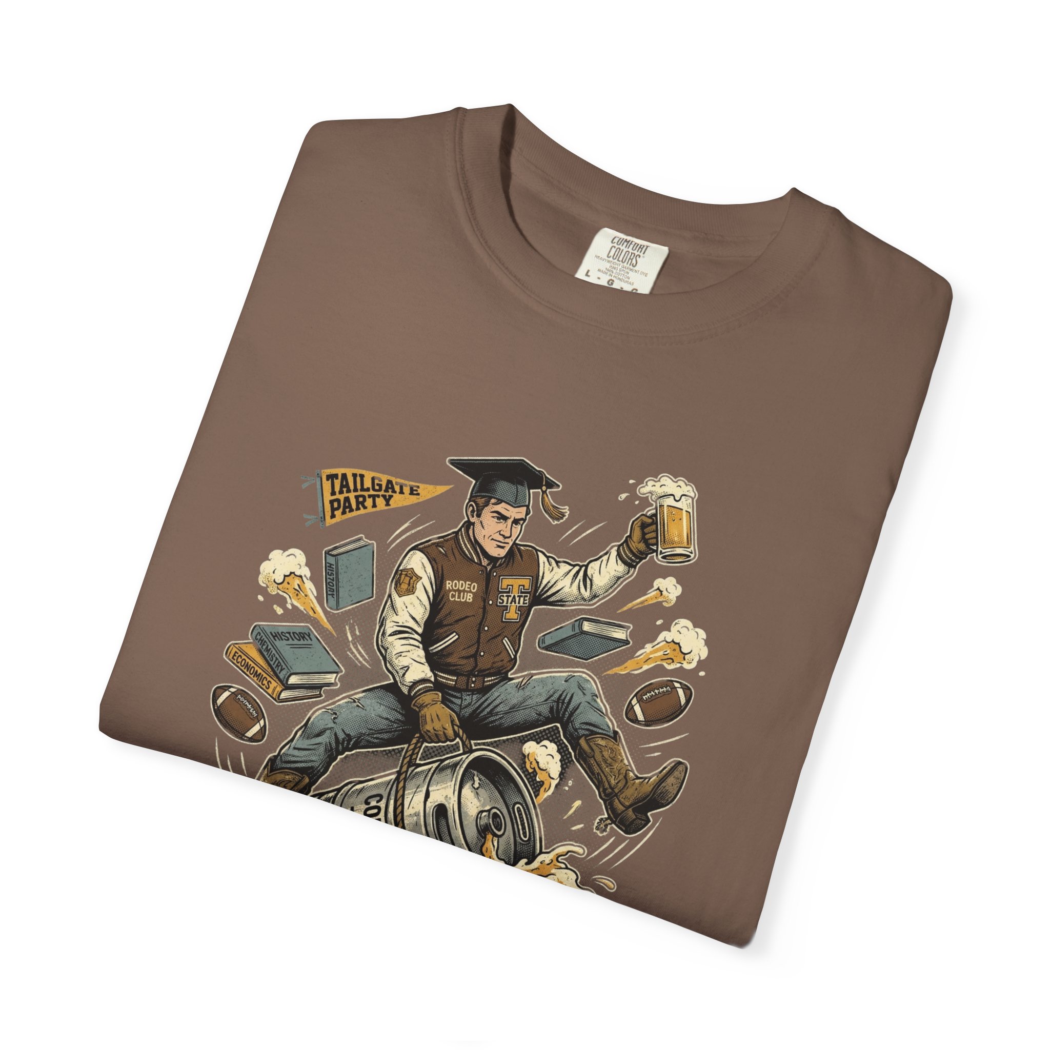 Born to Ride, Forced to Study — College Tailgate Graphic T-Shirt - Image 27