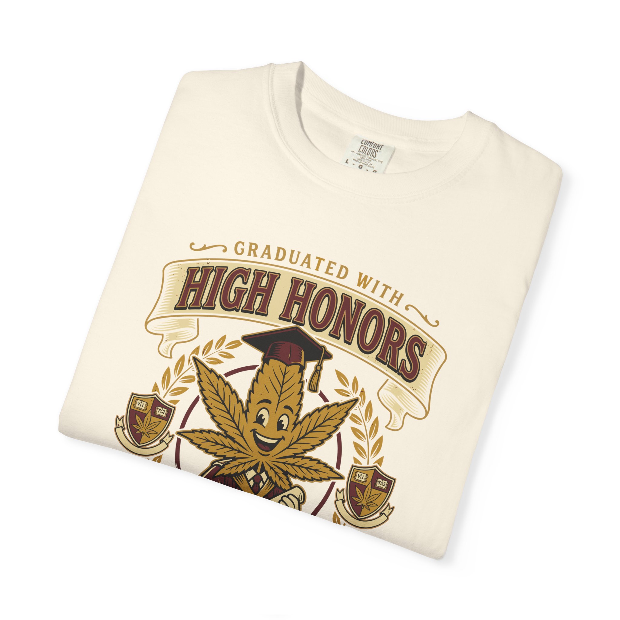 High Honors University T-Shirt — "Graduated with High Honors" Retro Marijuana College Tee - Image 19